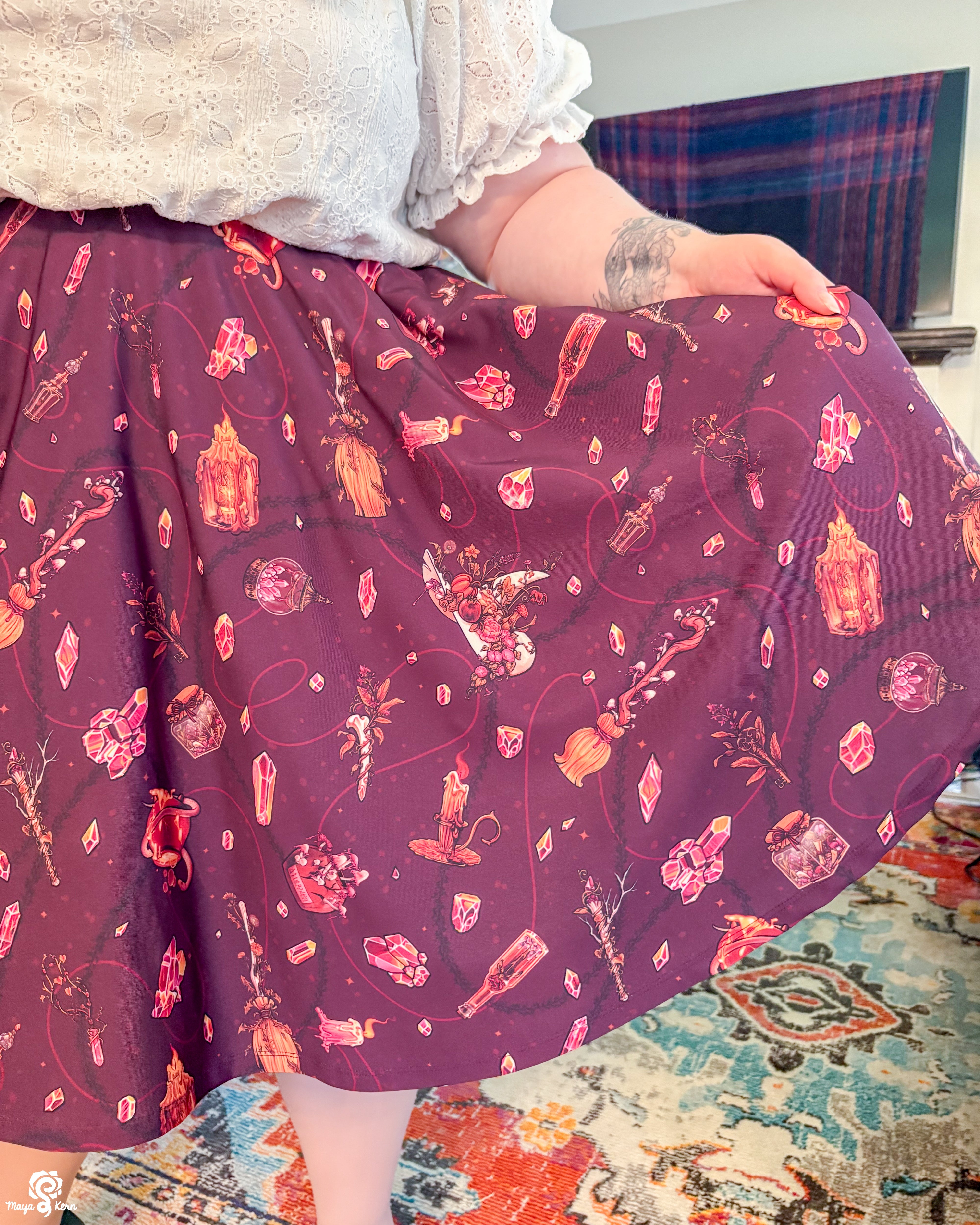 Autumn Witch Midi Skirt