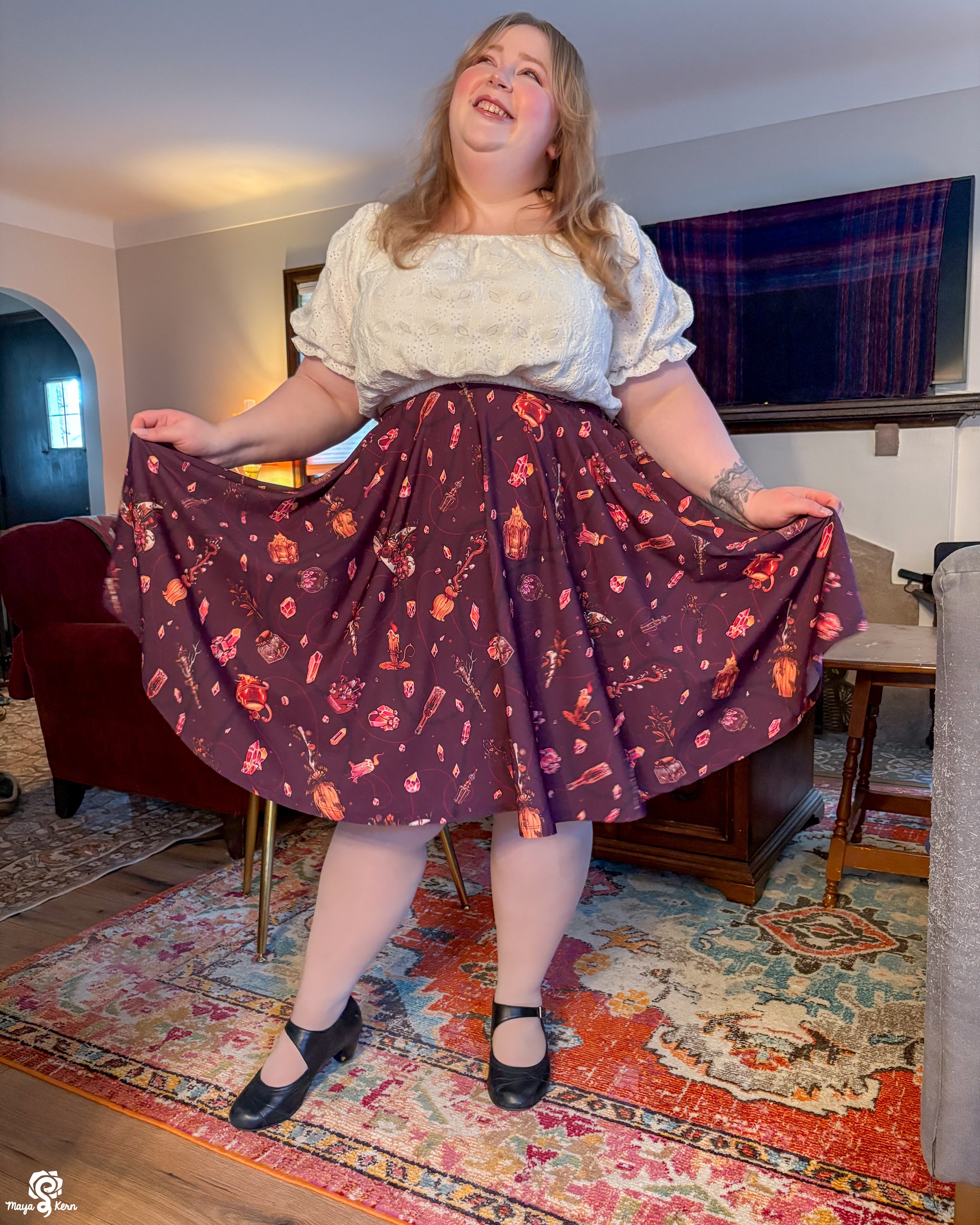 Autumn Witch Midi Skirt