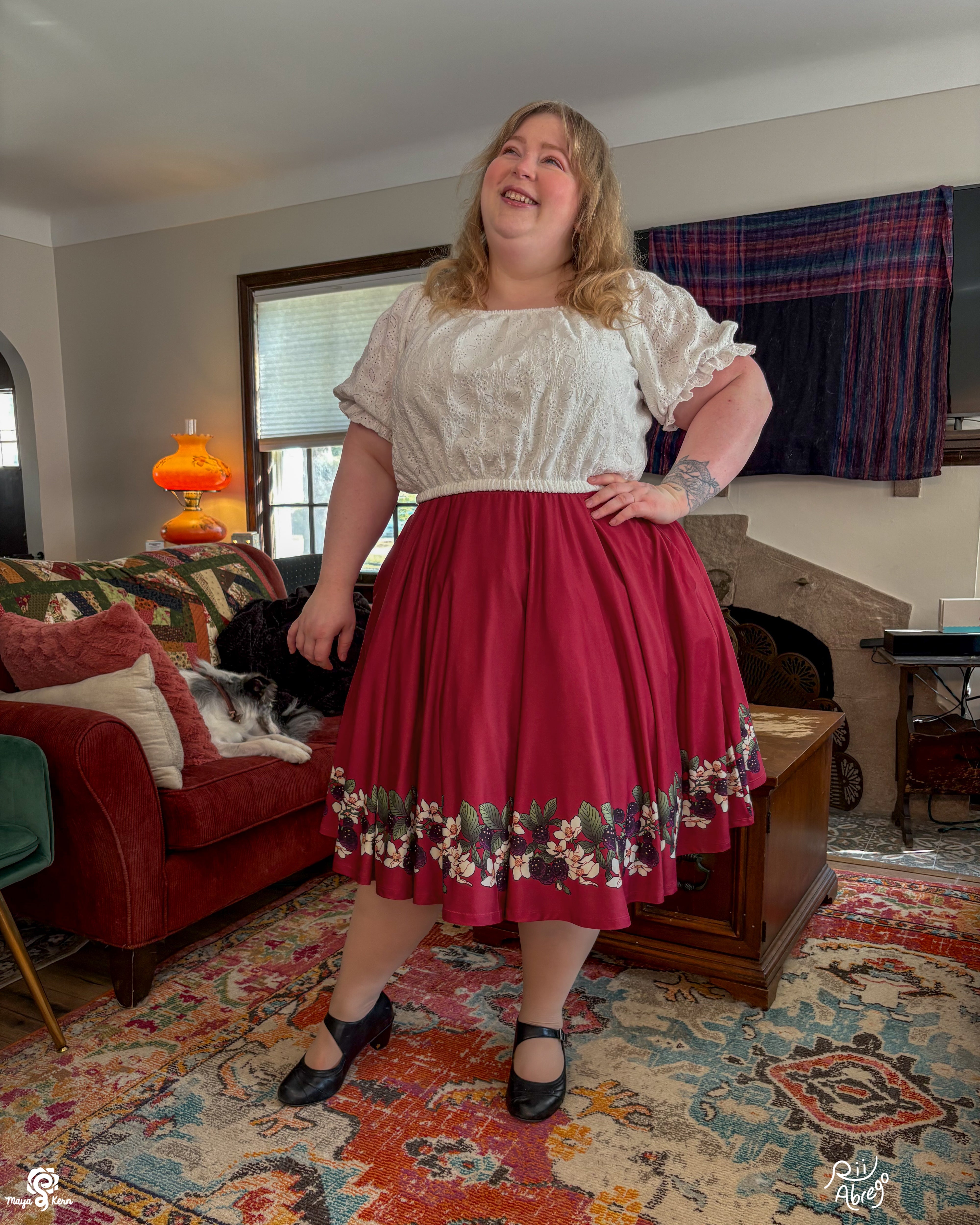 COLLAB: Rii Abrego Blackberry Midi Skirt