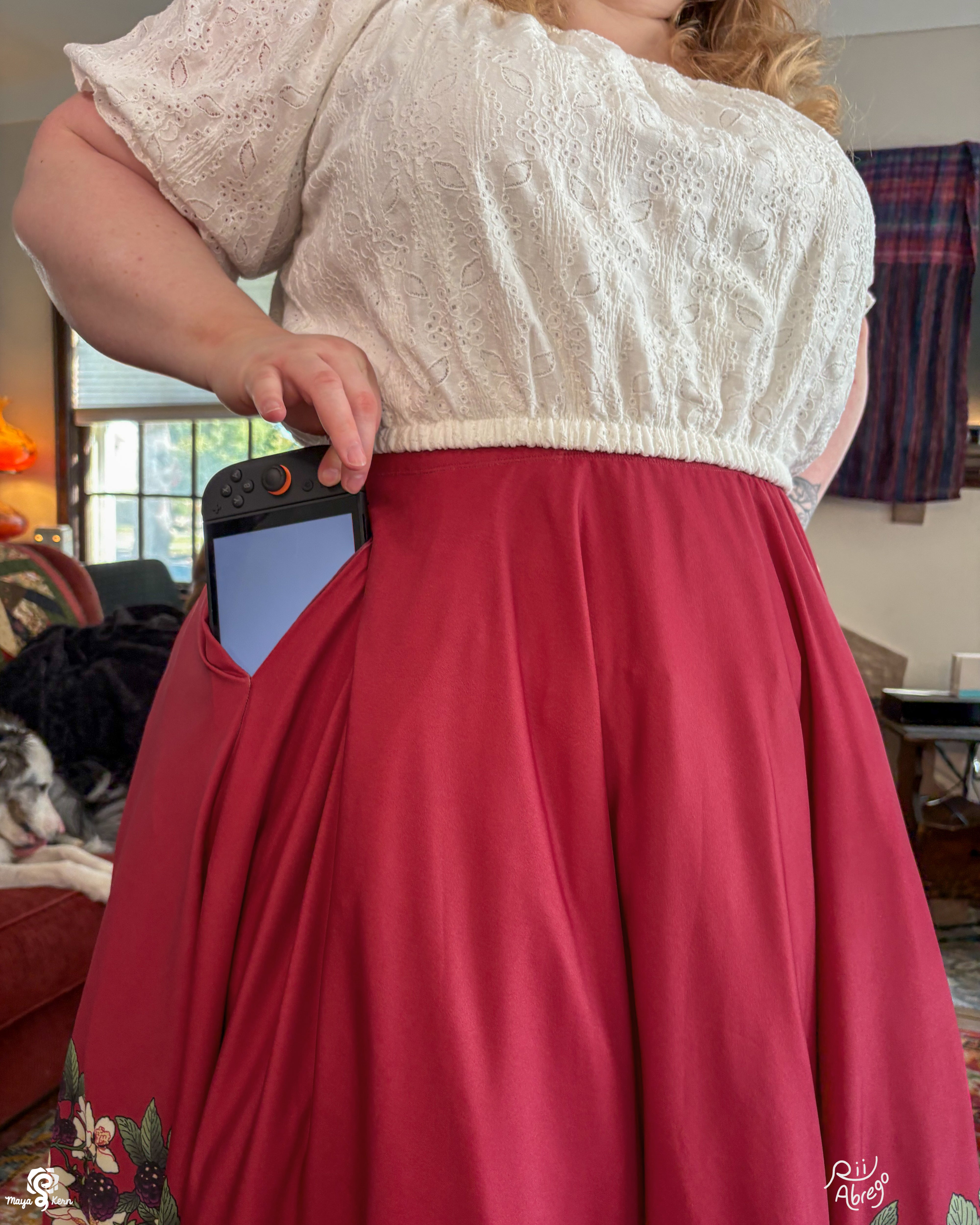 COLLAB: Rii Abrego Blackberry Midi Skirt