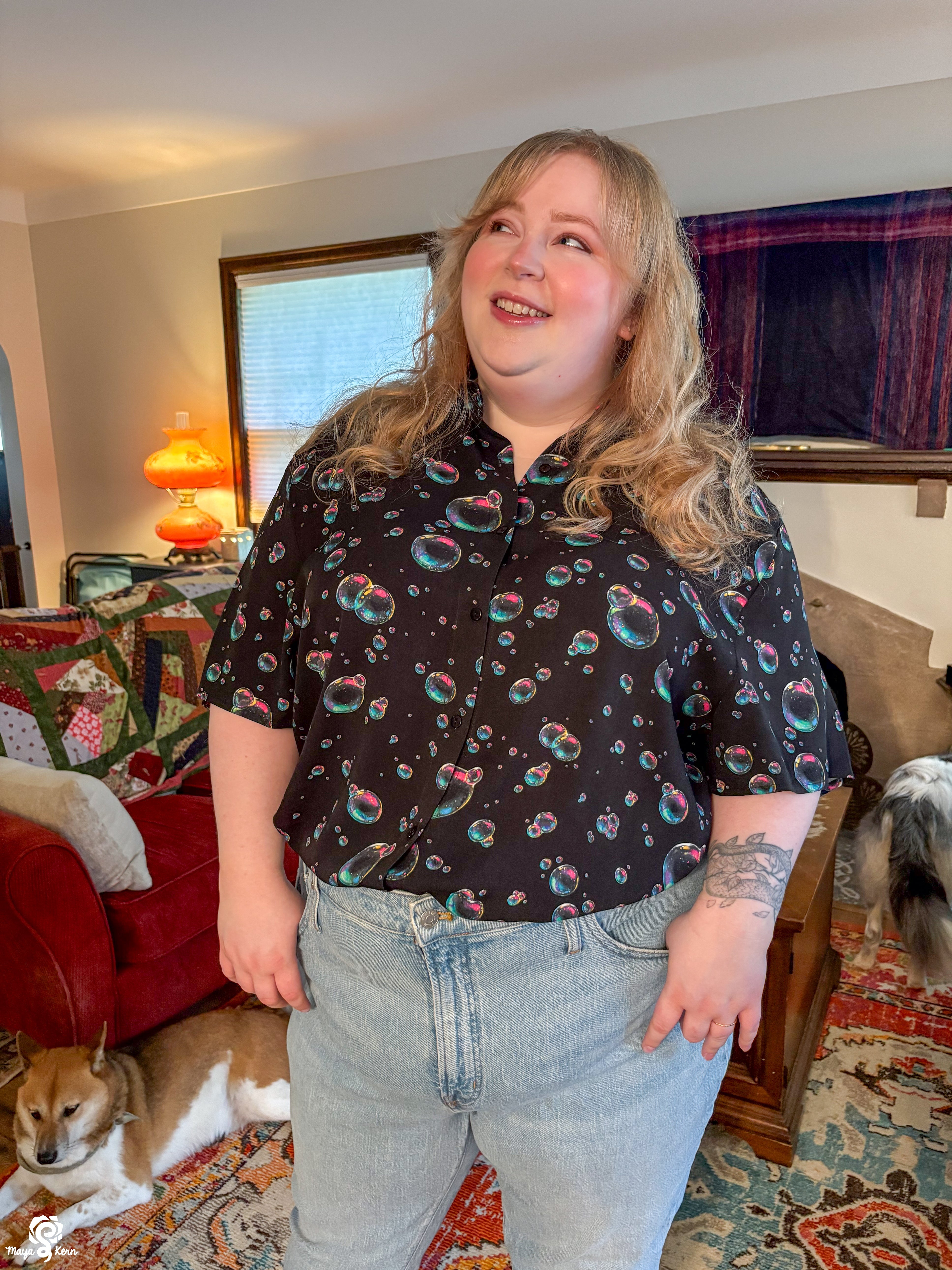 Bubbles Button Up Shirt