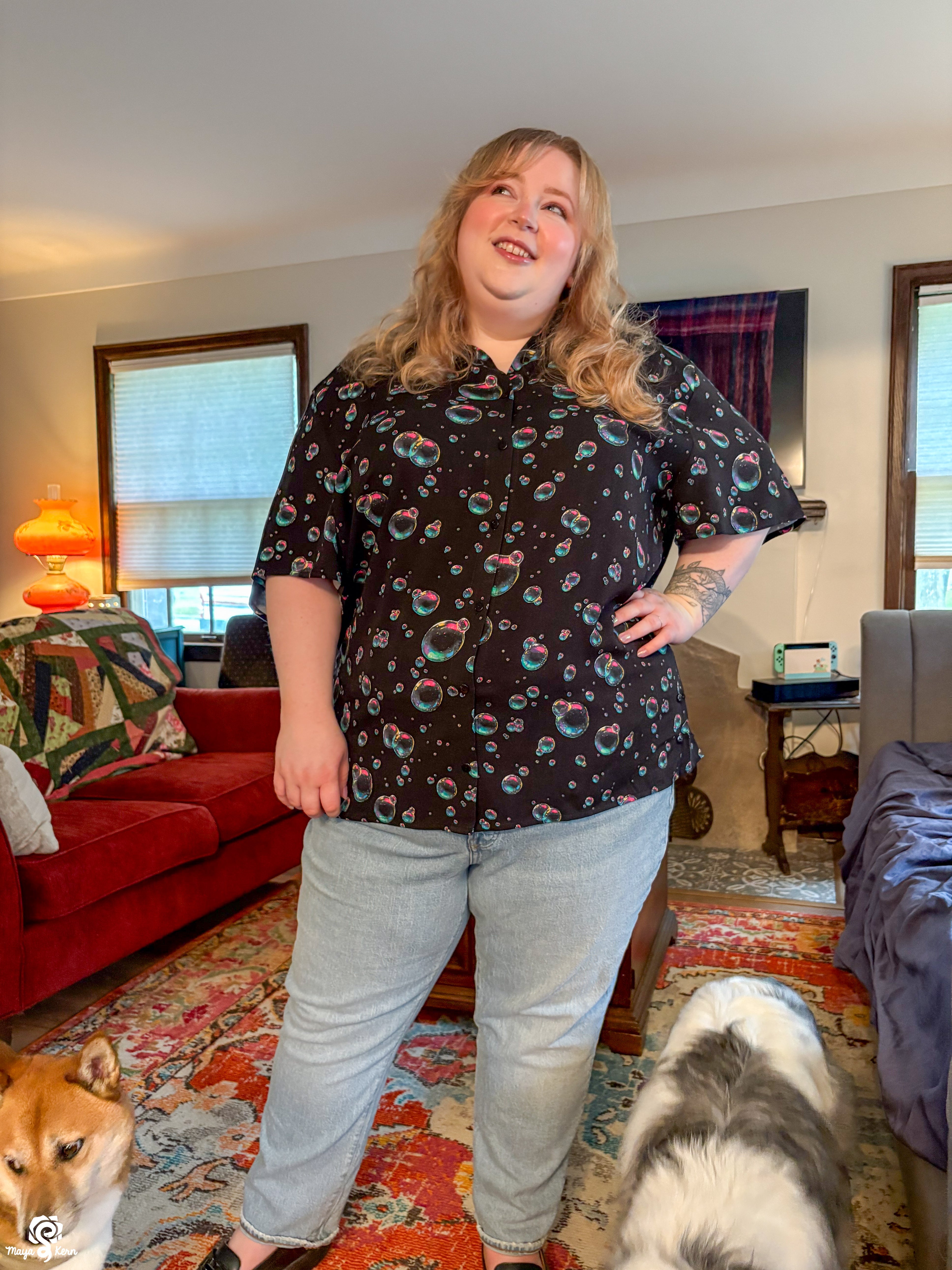 Bubbles Button Up Shirt