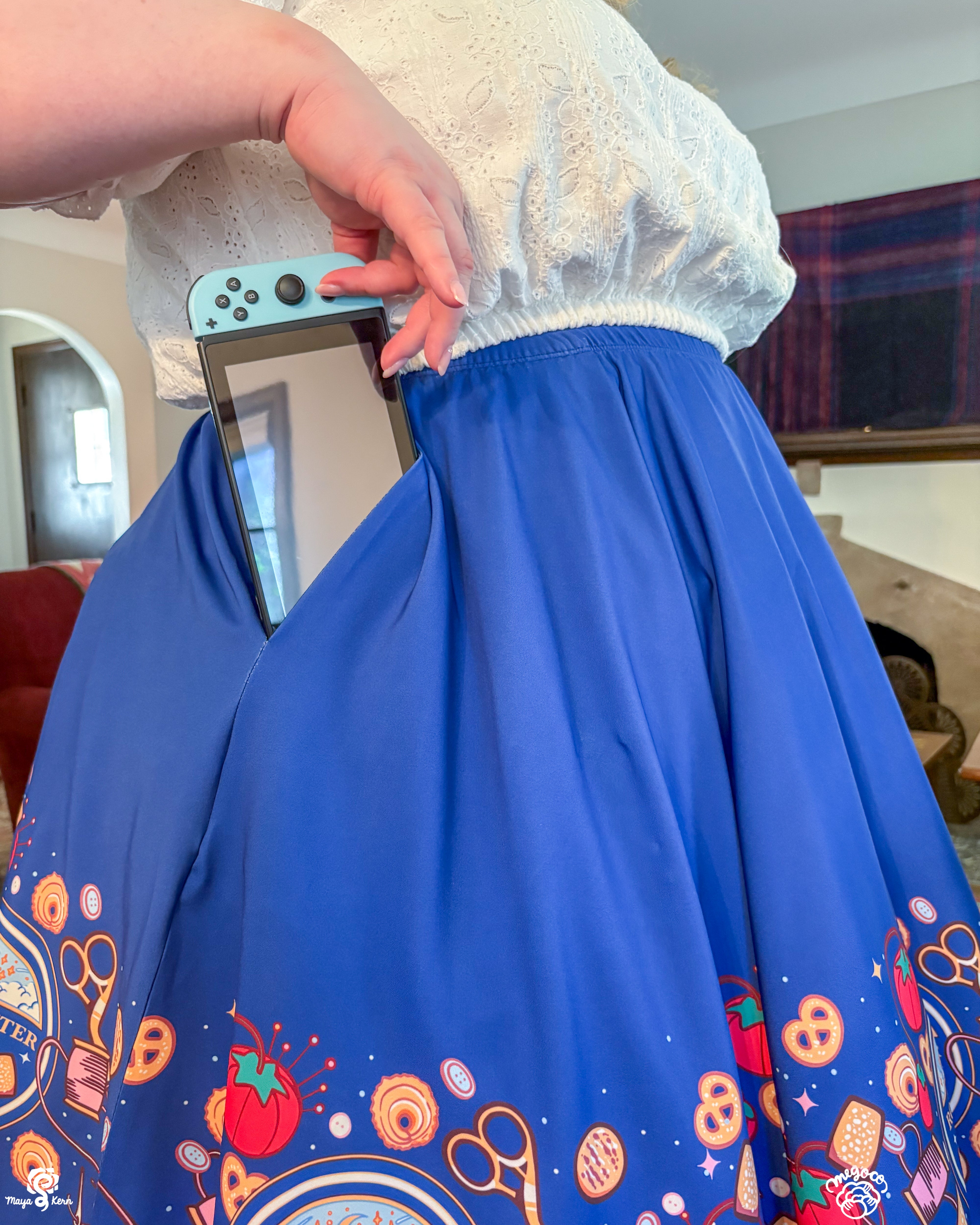 COLLAB: Meyoco Butter Cookies Sewing Tin Midi Skirt