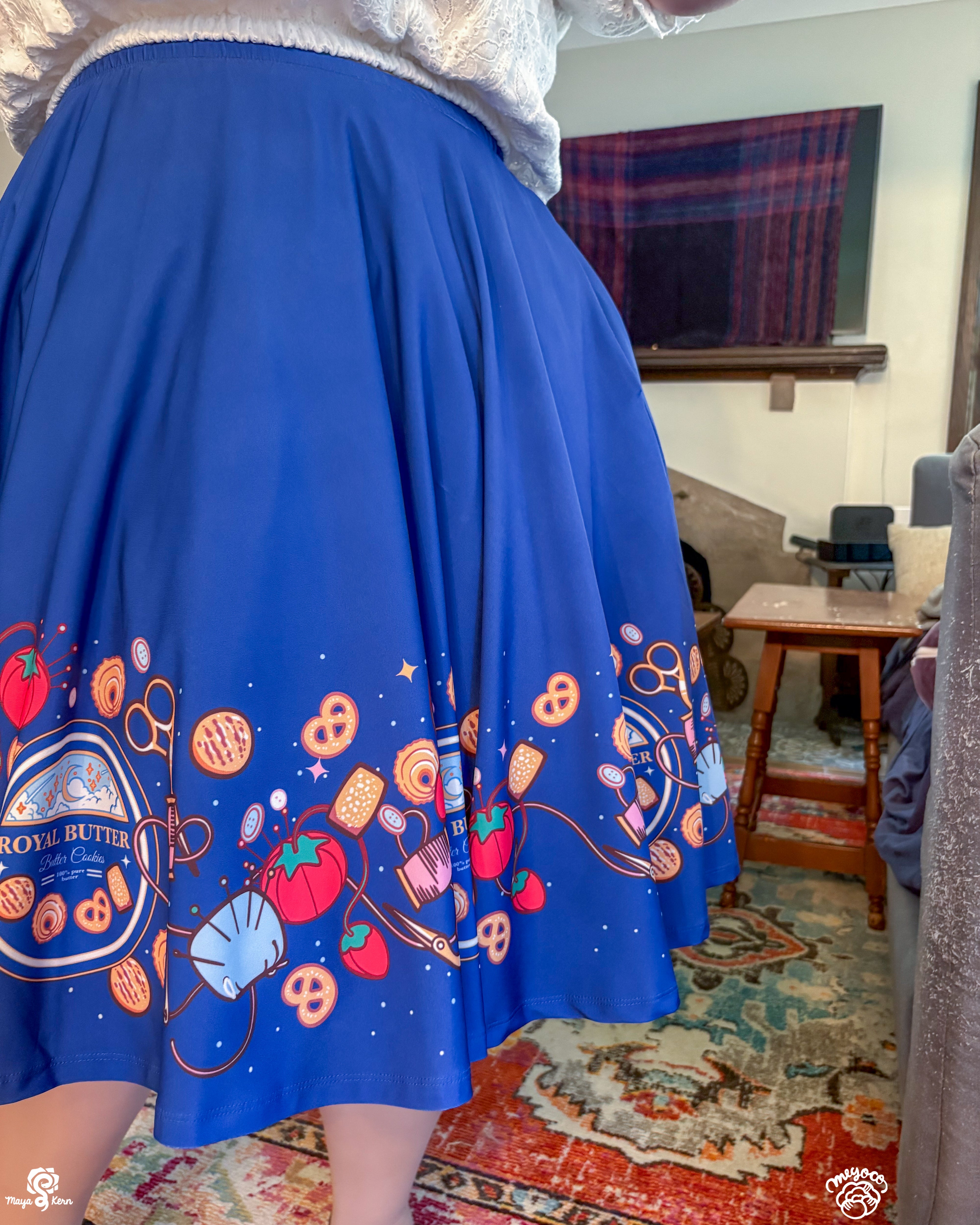 COLLAB: Meyoco Butter Cookies Sewing Tin Midi Skirt