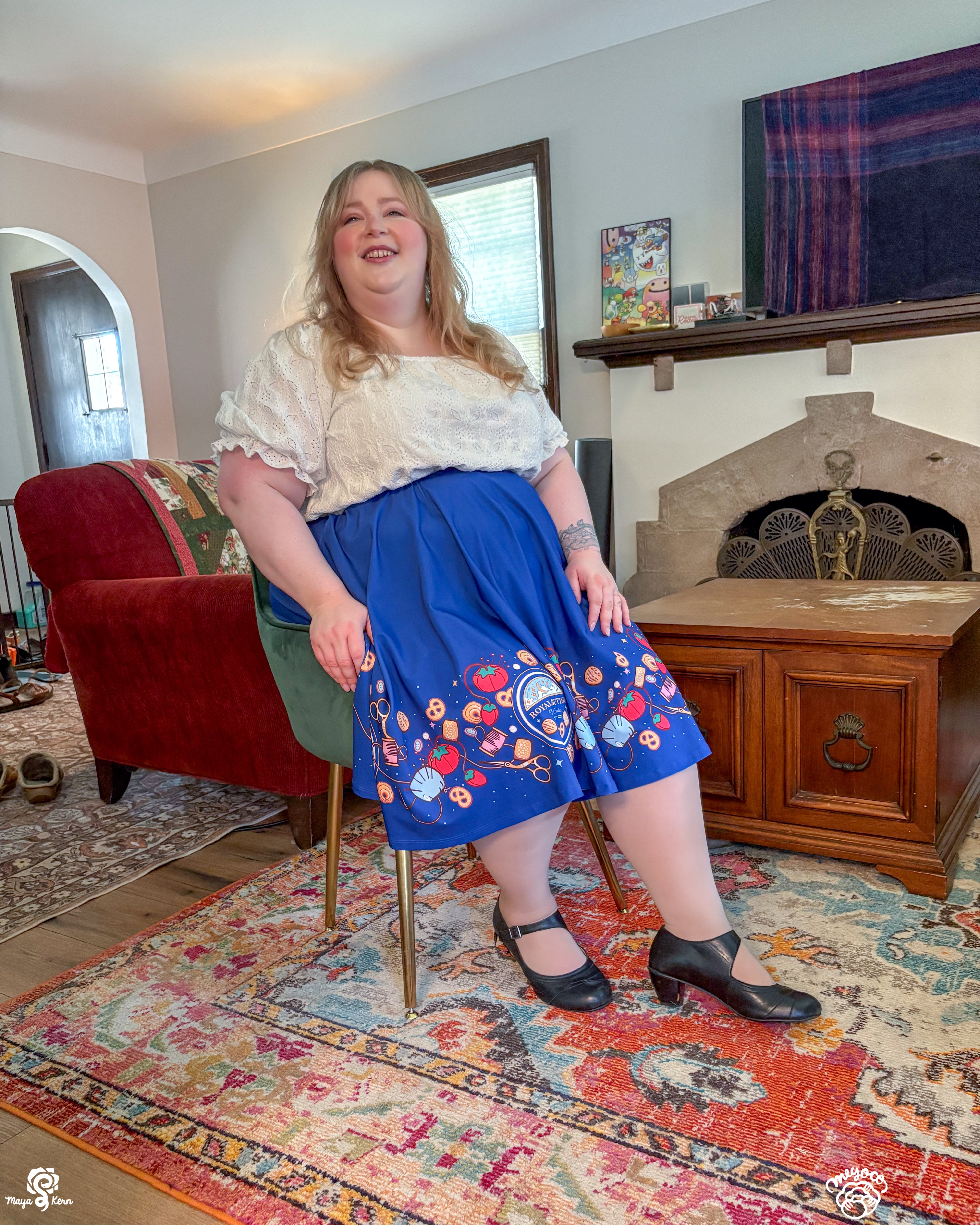 COLLAB: Meyoco Butter Cookies Sewing Tin Midi Skirt