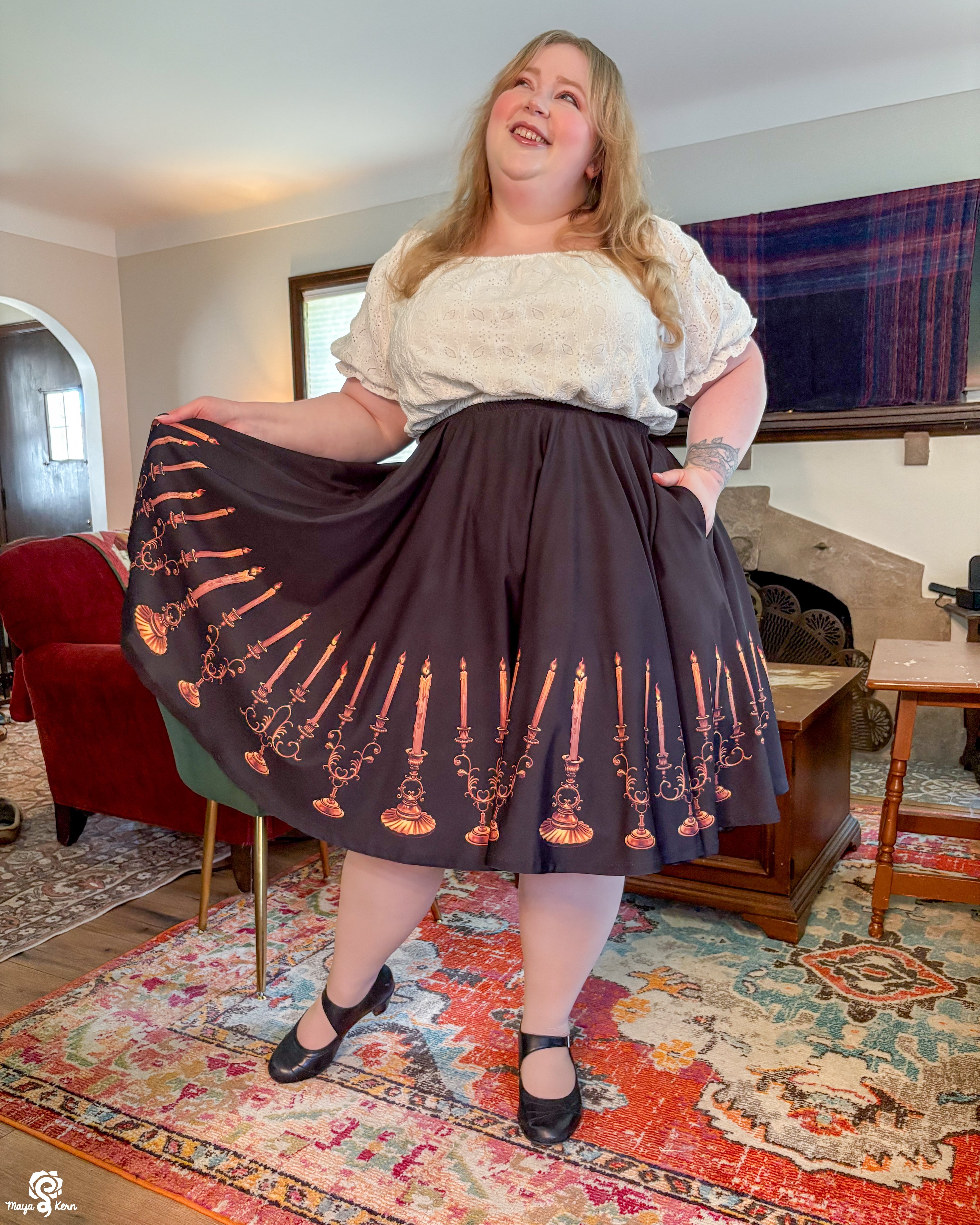 Candelabra Midi Skirt