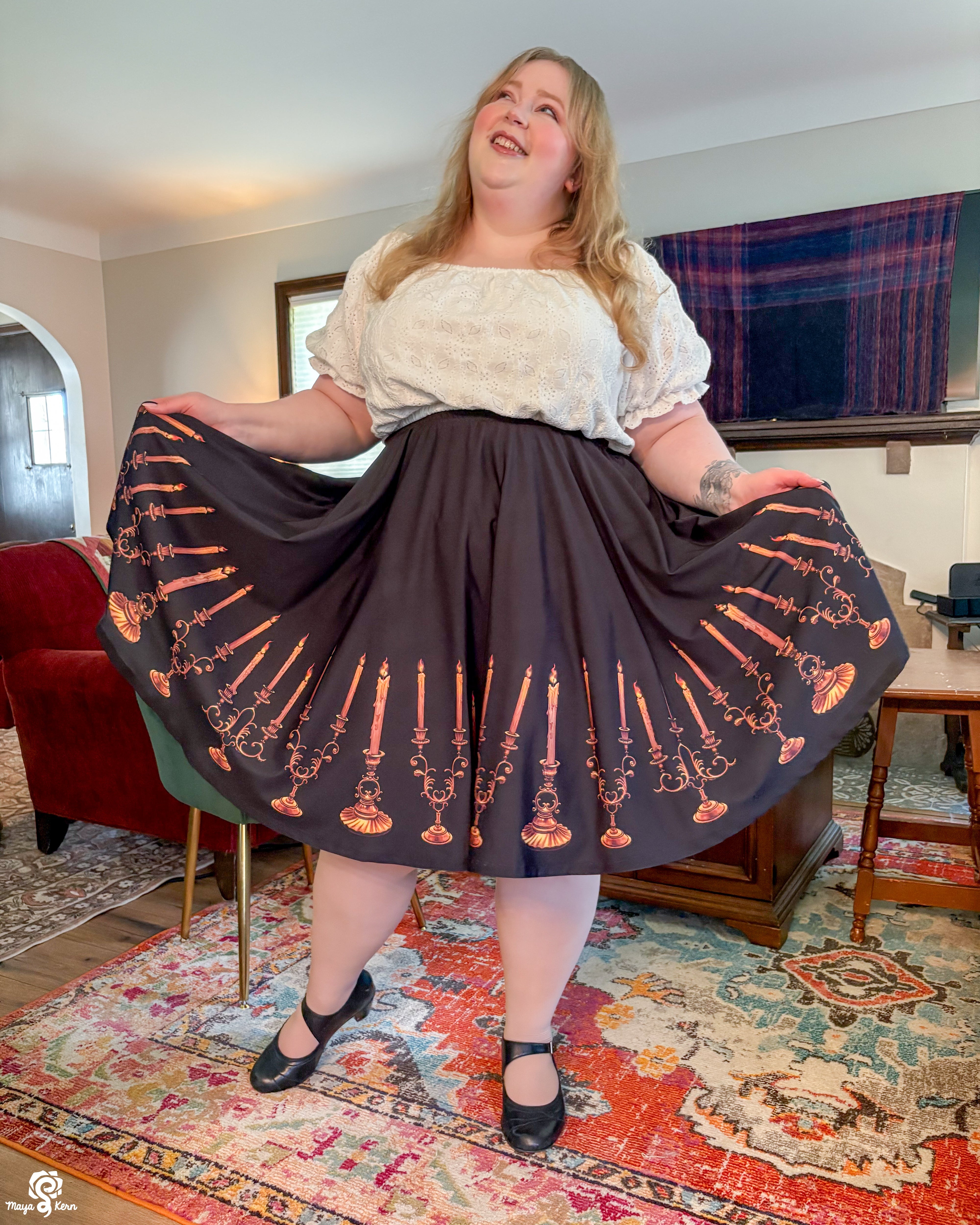 Candelabra Midi Skirt