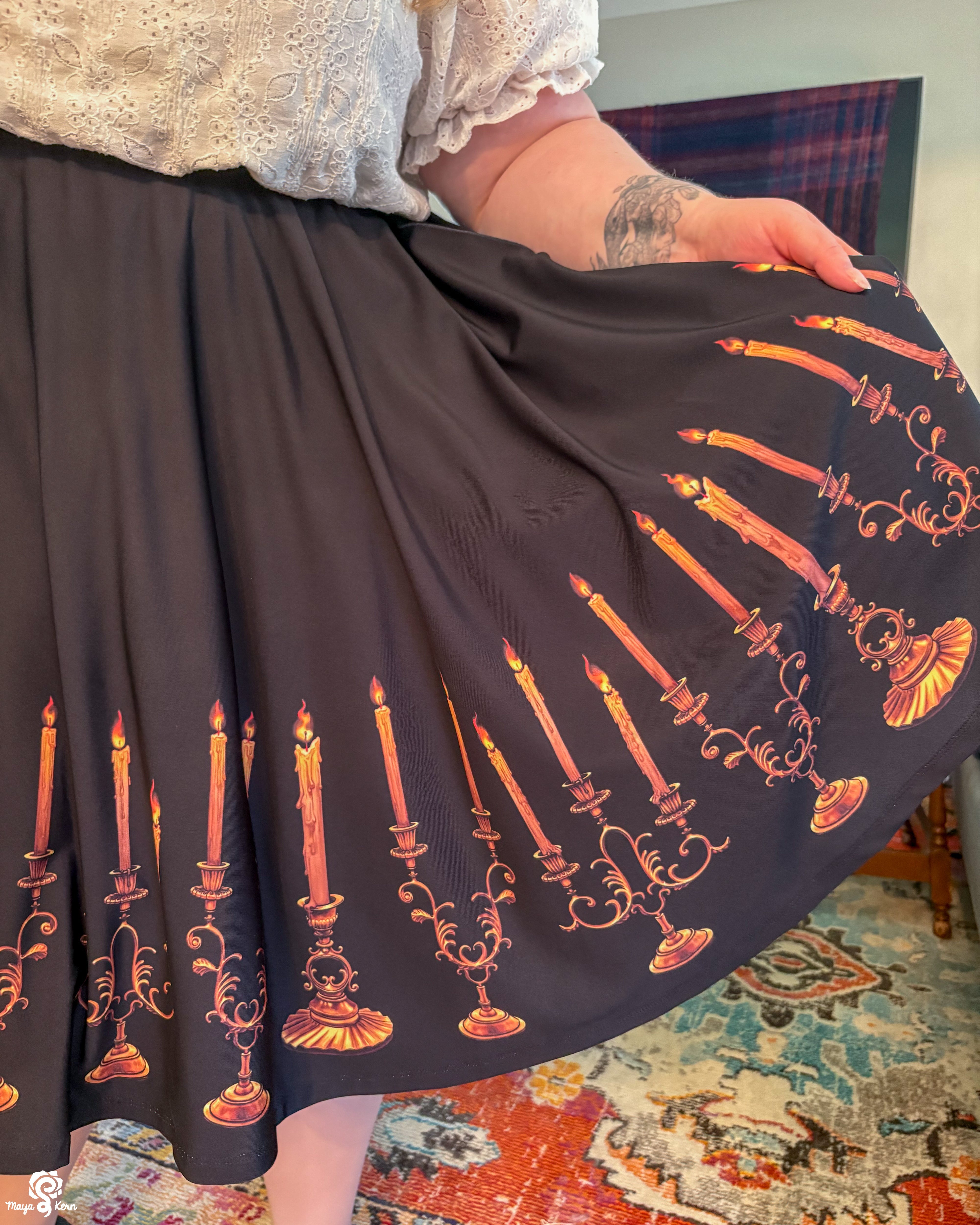Candelabra Midi Skirt