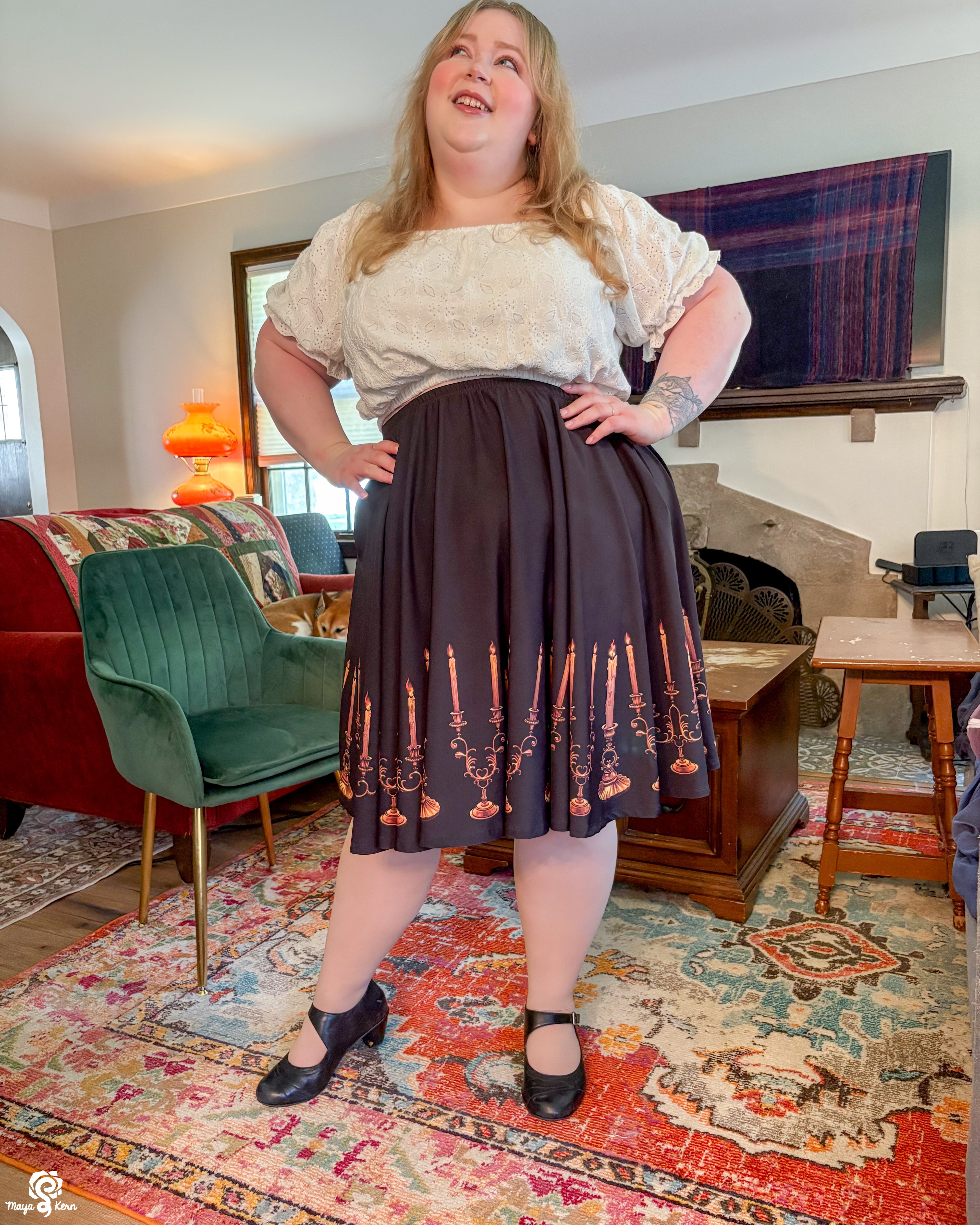 Candelabra Midi Skirt