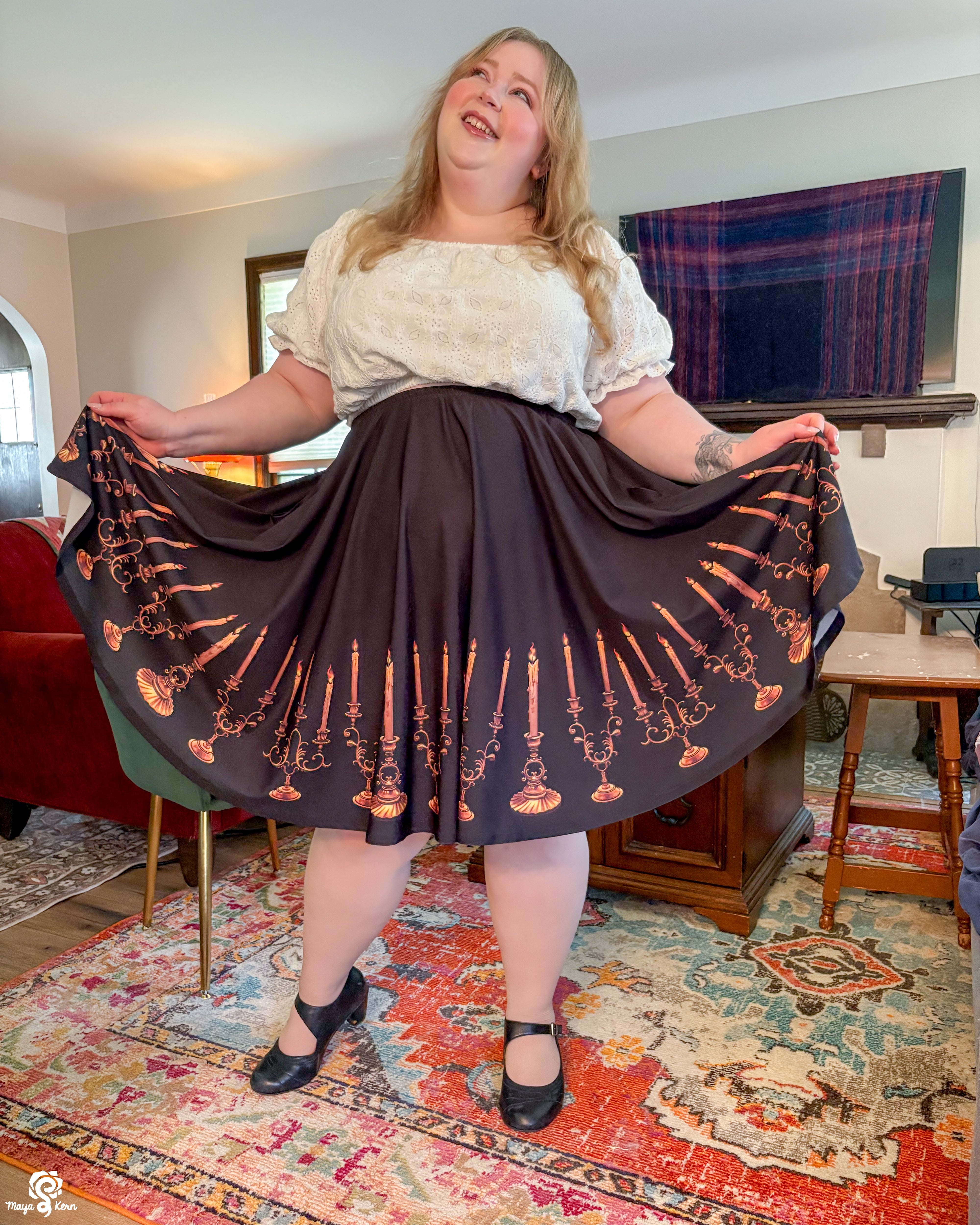 Candelabra Midi Skirt