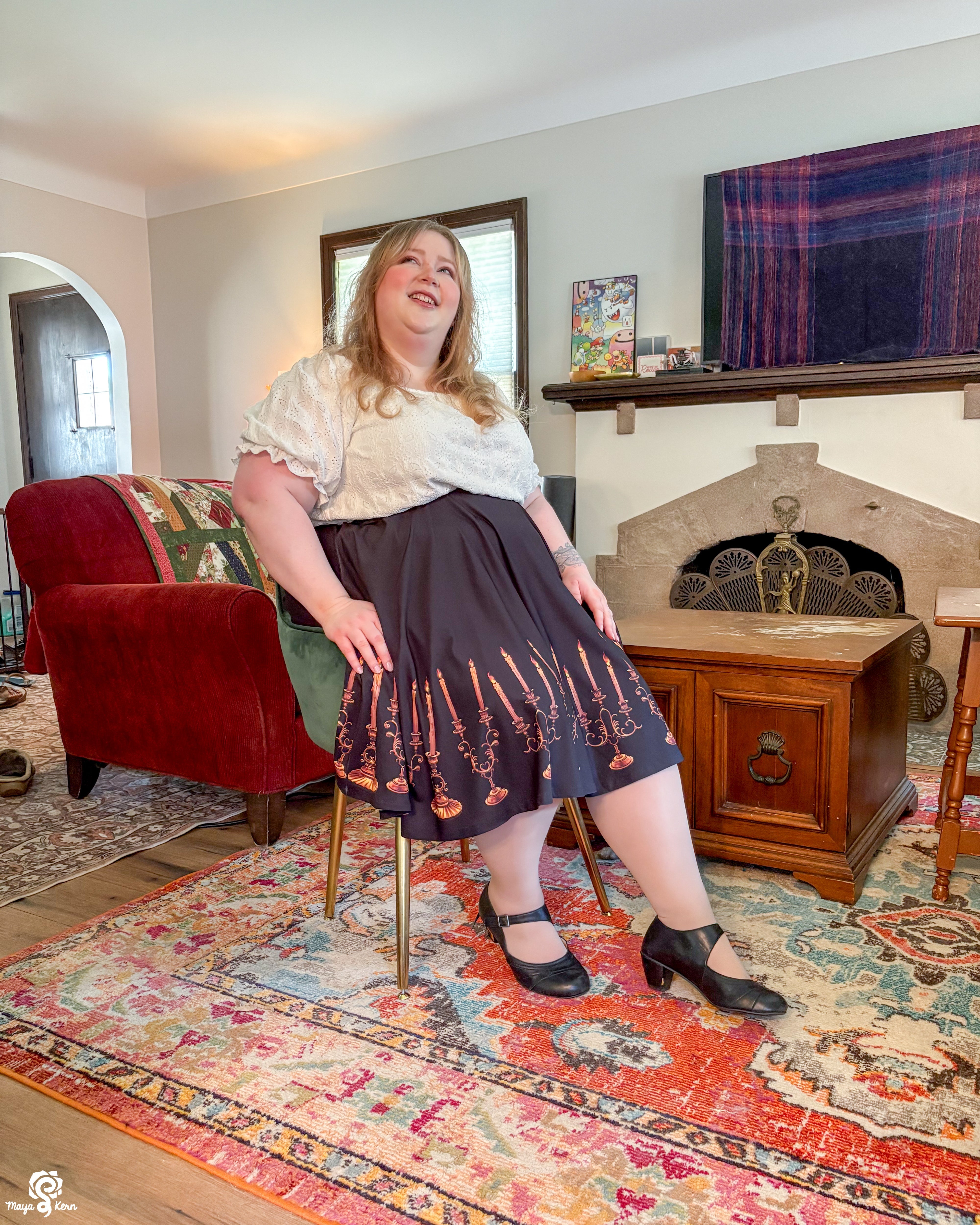 Candelabra Midi Skirt