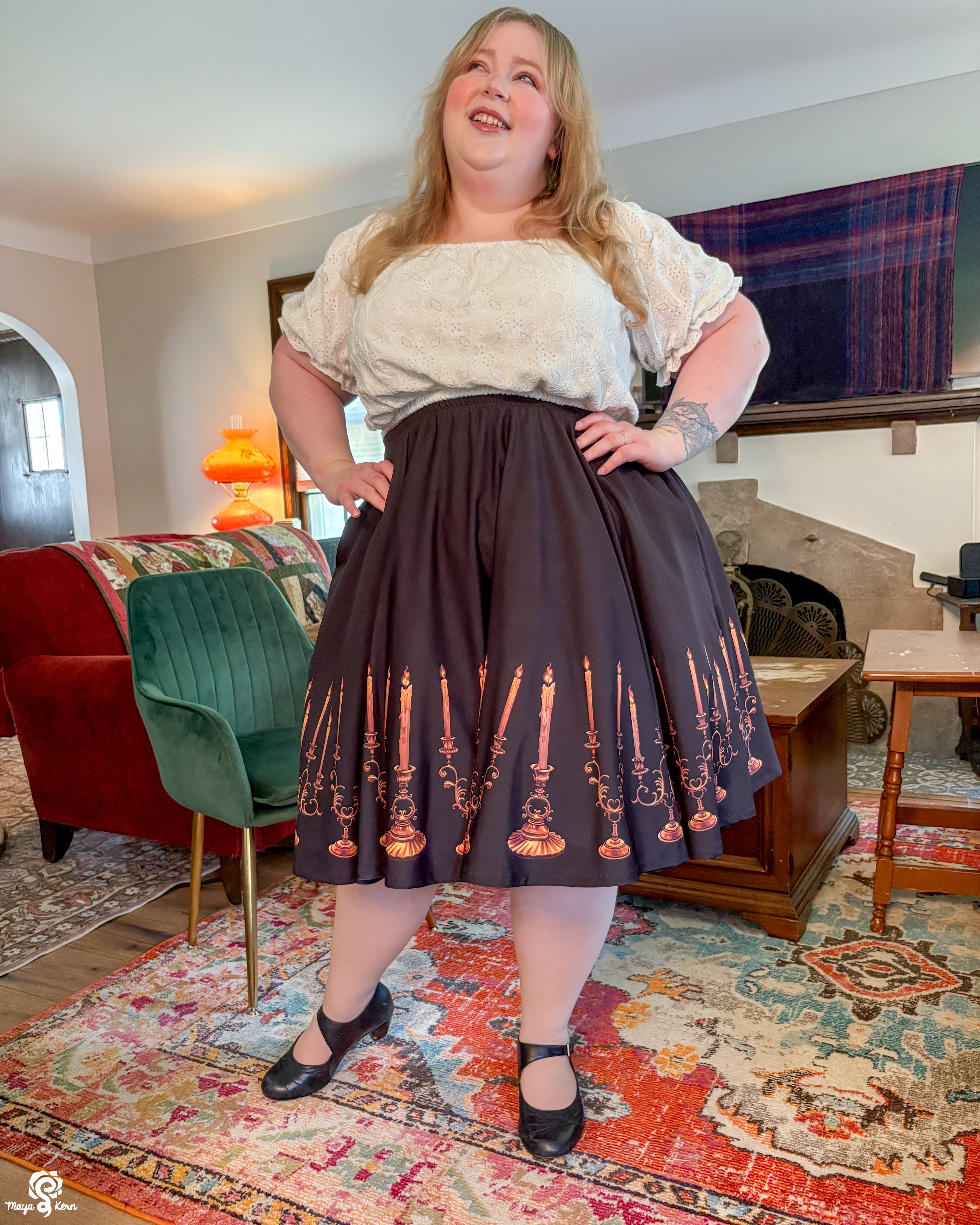 Candelabra Midi Skirt