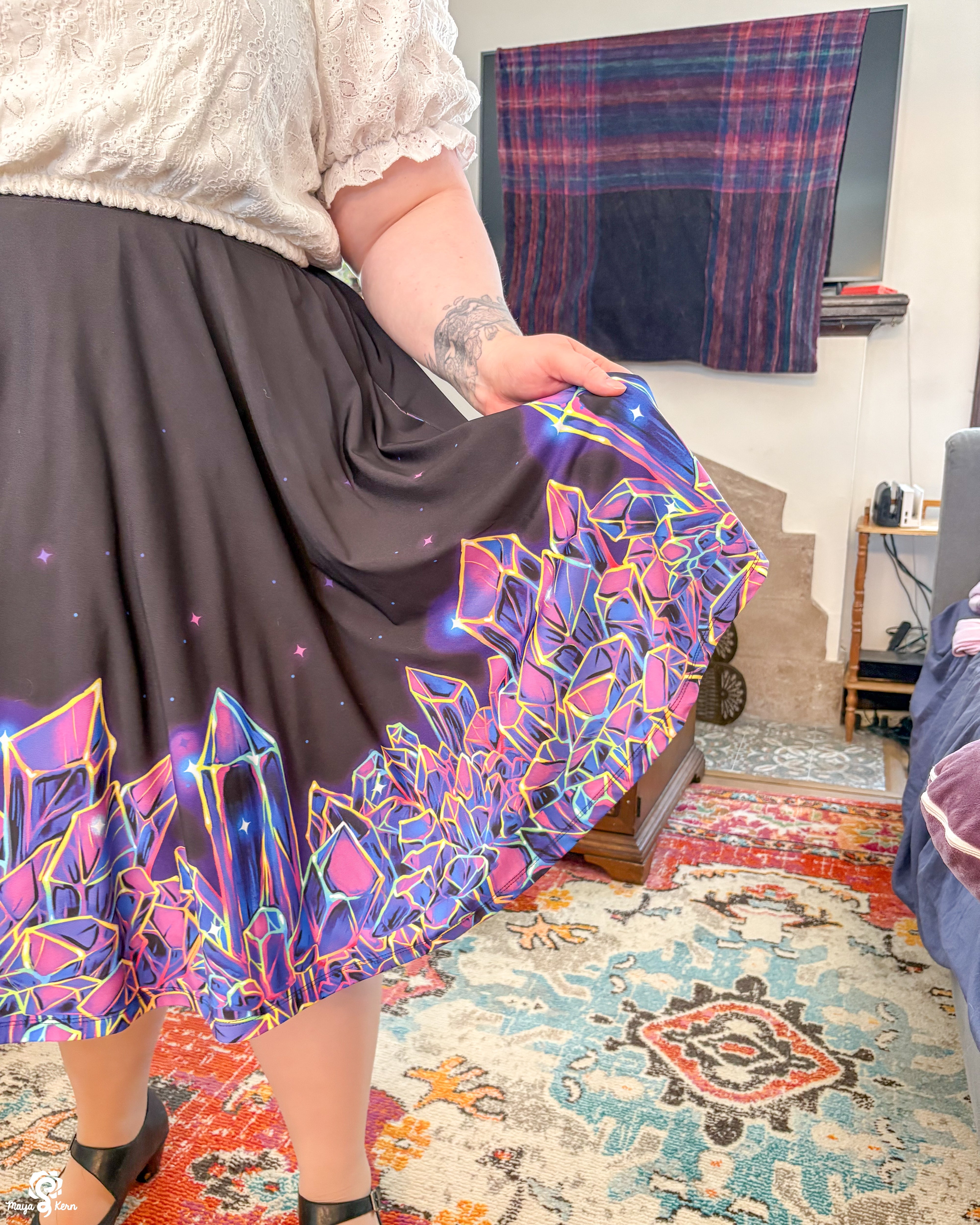 Crystal Cluster Midi Skirt