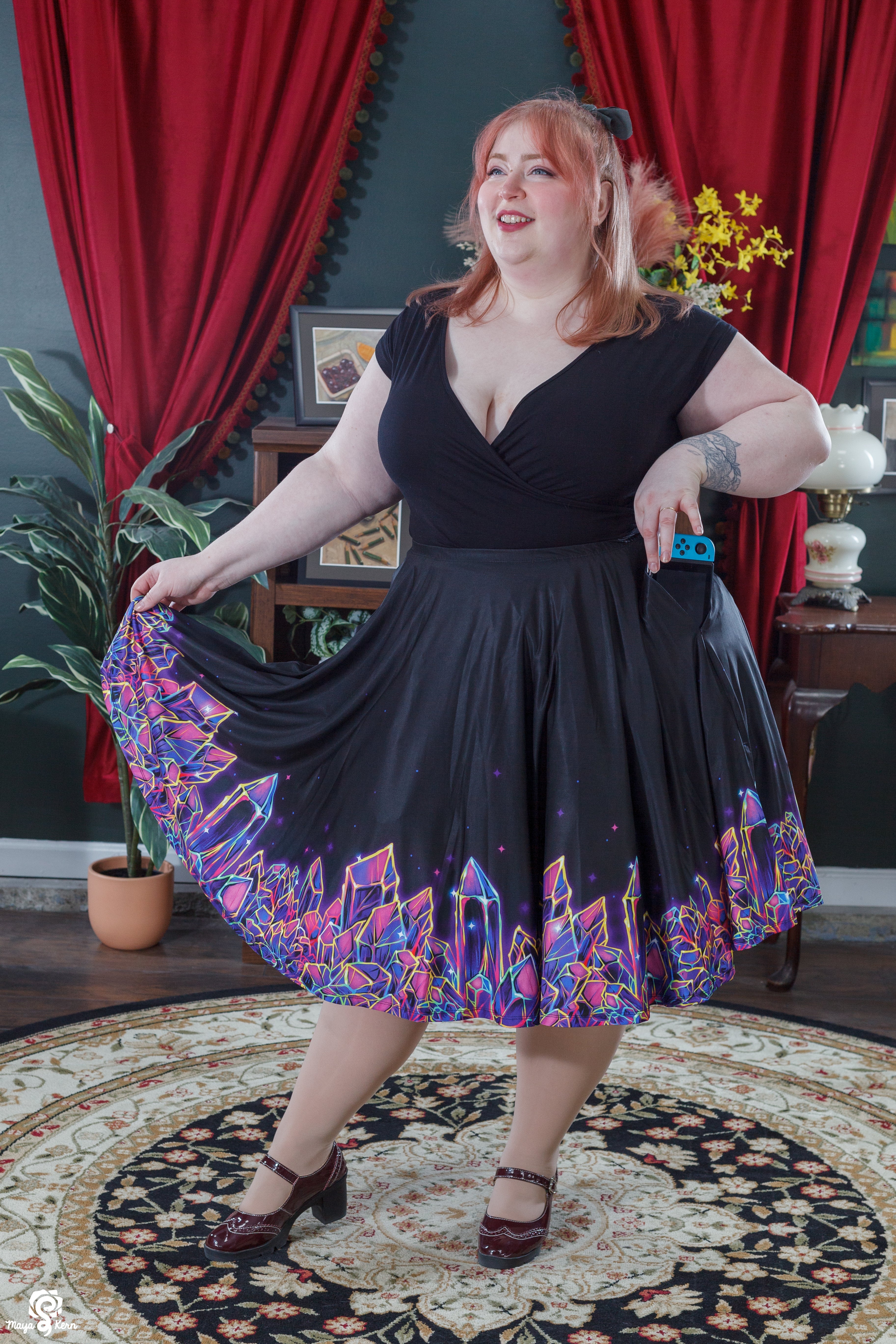 Crystal Cluster Midi Skirt