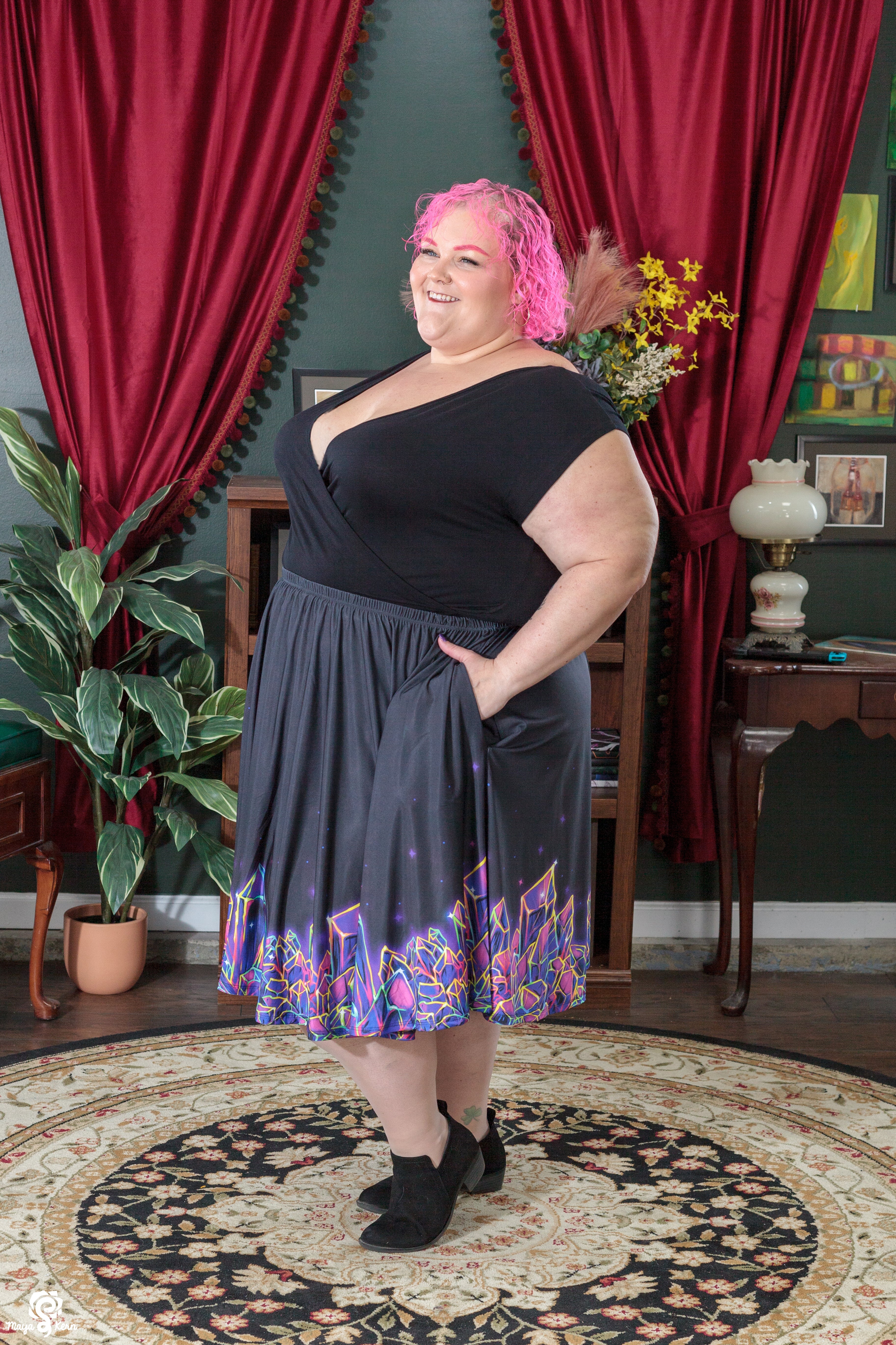 Crystal Cluster Midi Skirt