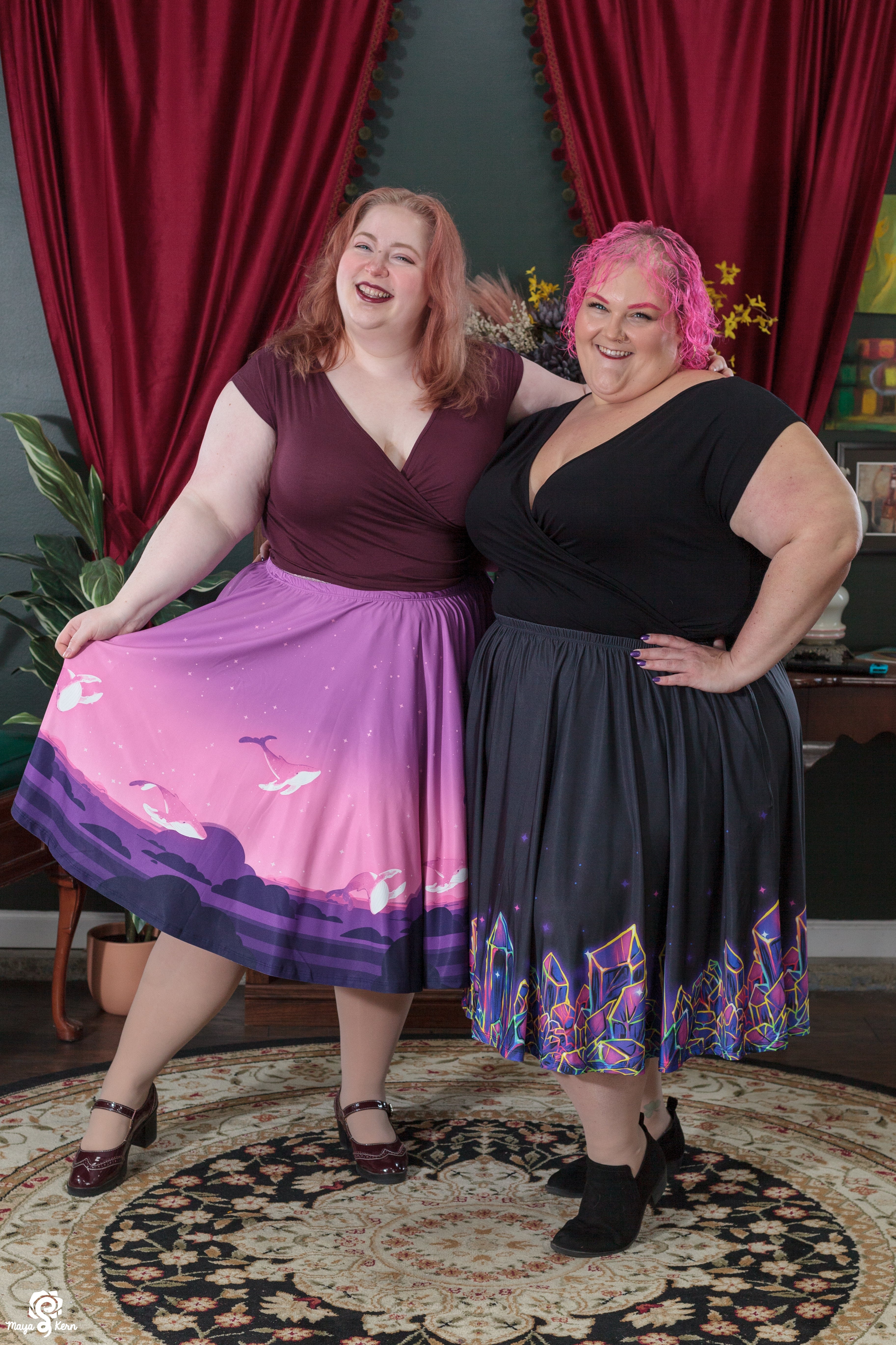 Crystal Cluster Midi Skirt