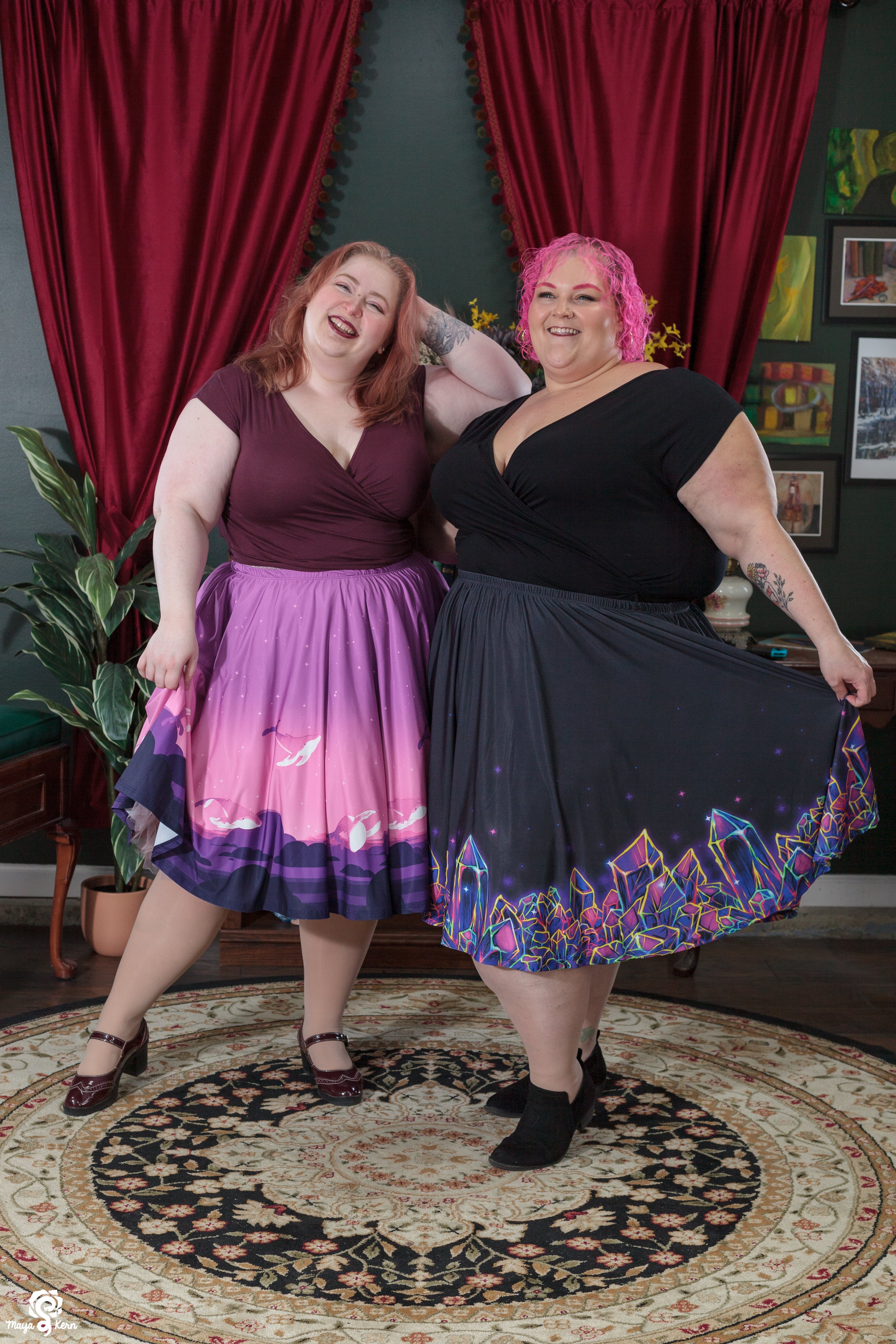 Crystal Cluster Midi Skirt