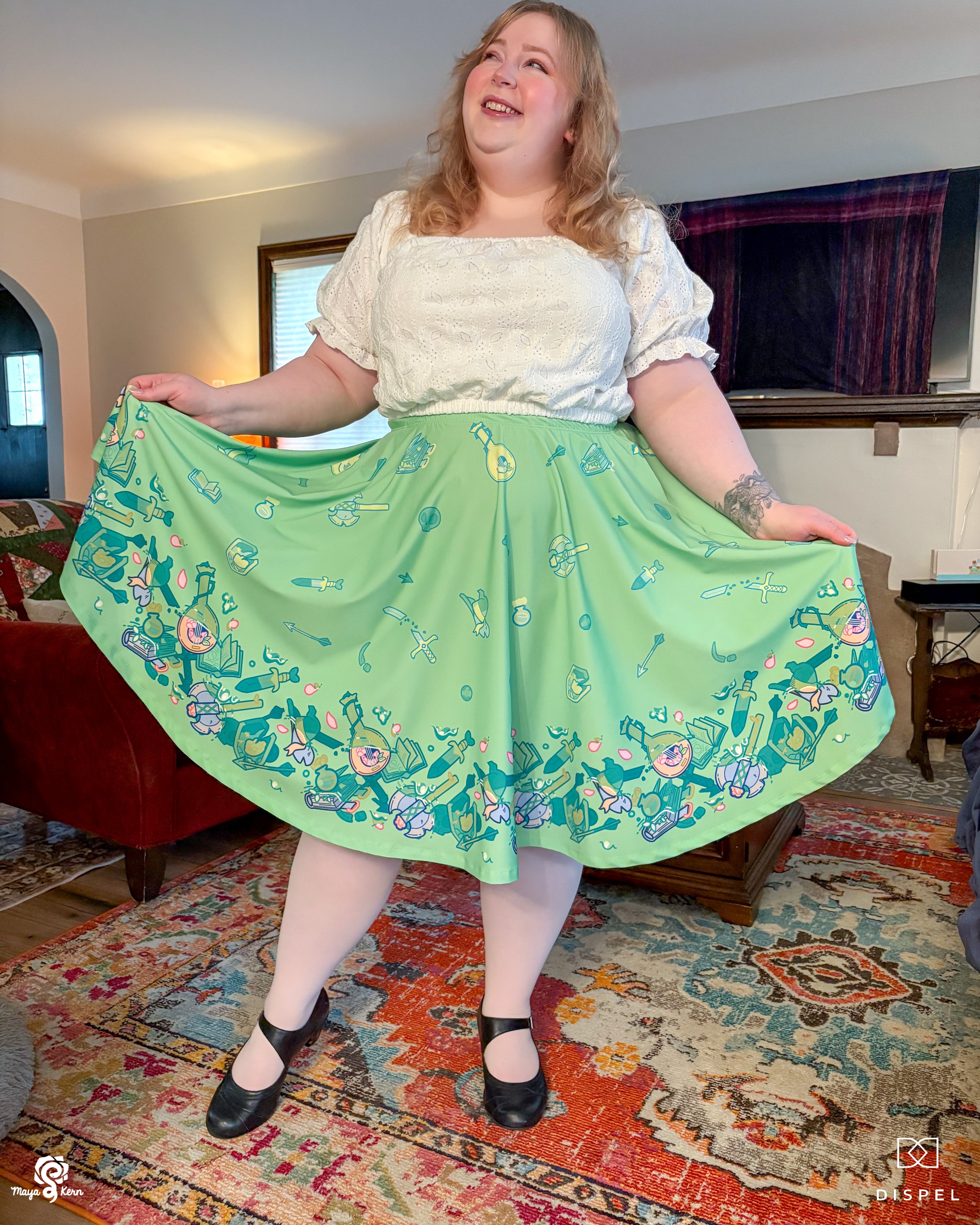 COLLAB: Dispel Dice Gelatenous Cube Midi Skirt
