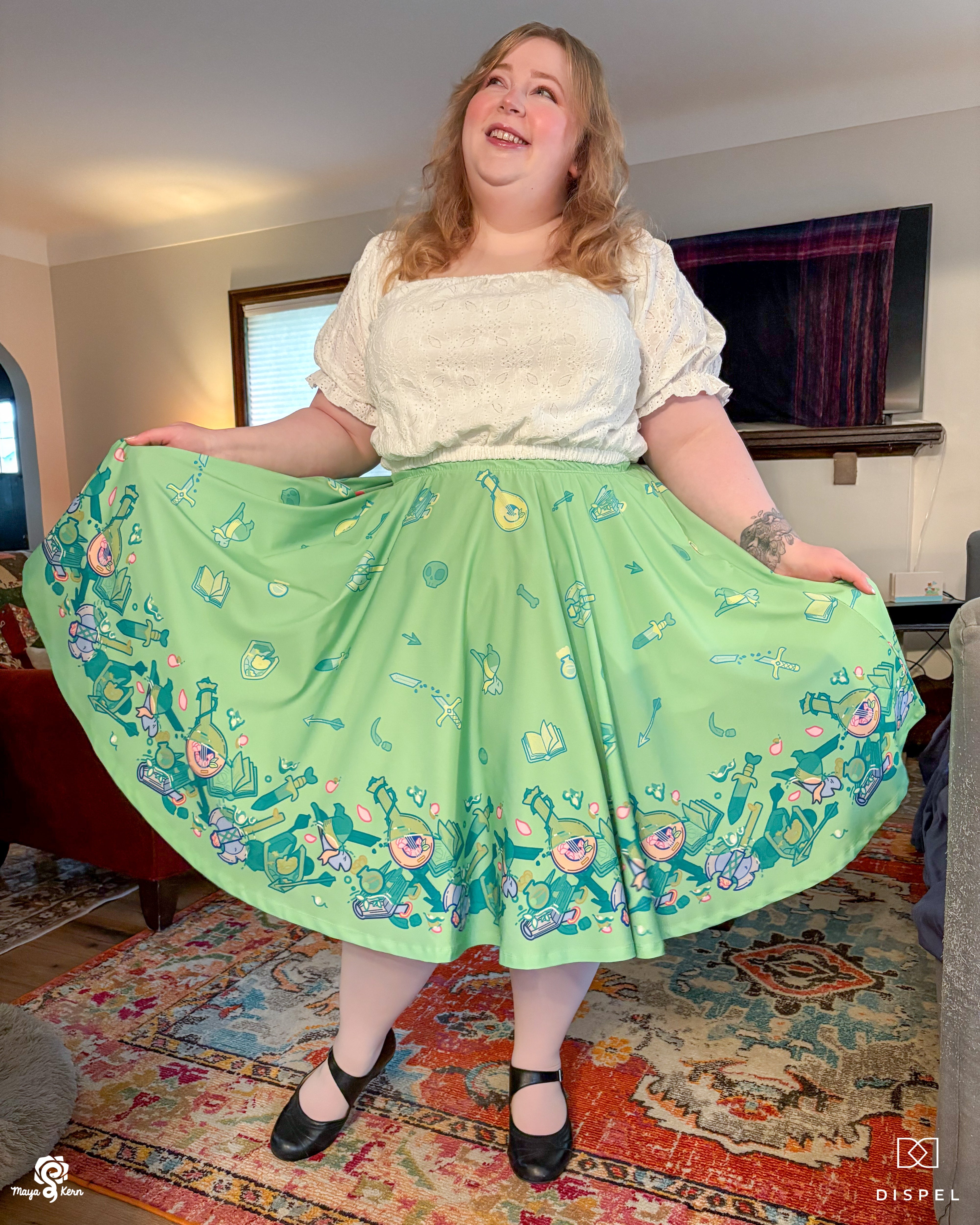 COLLAB: Dispel Dice Gelatenous Cube Midi Skirt