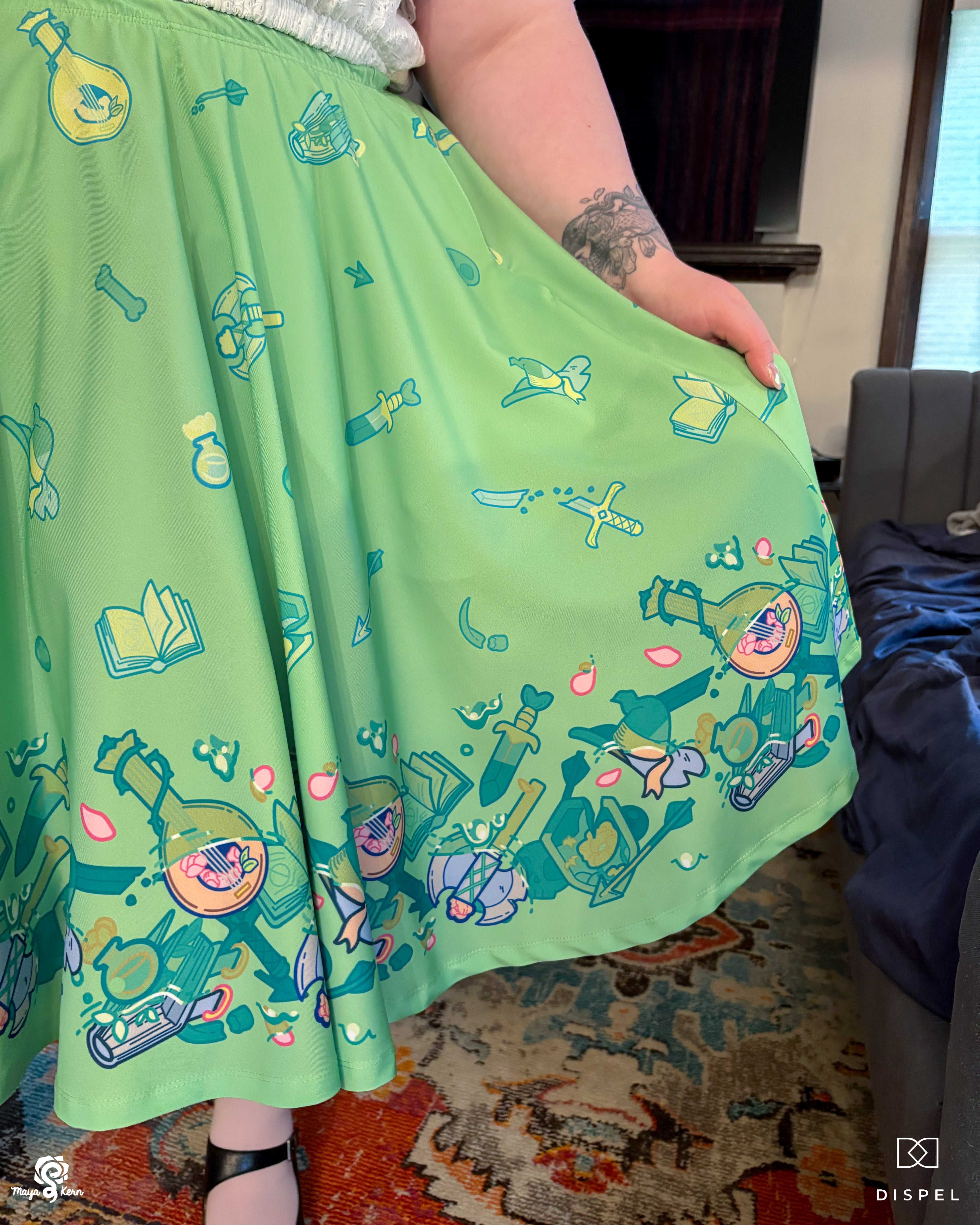 COLLAB: Dispel Dice Gelatenous Cube Midi Skirt