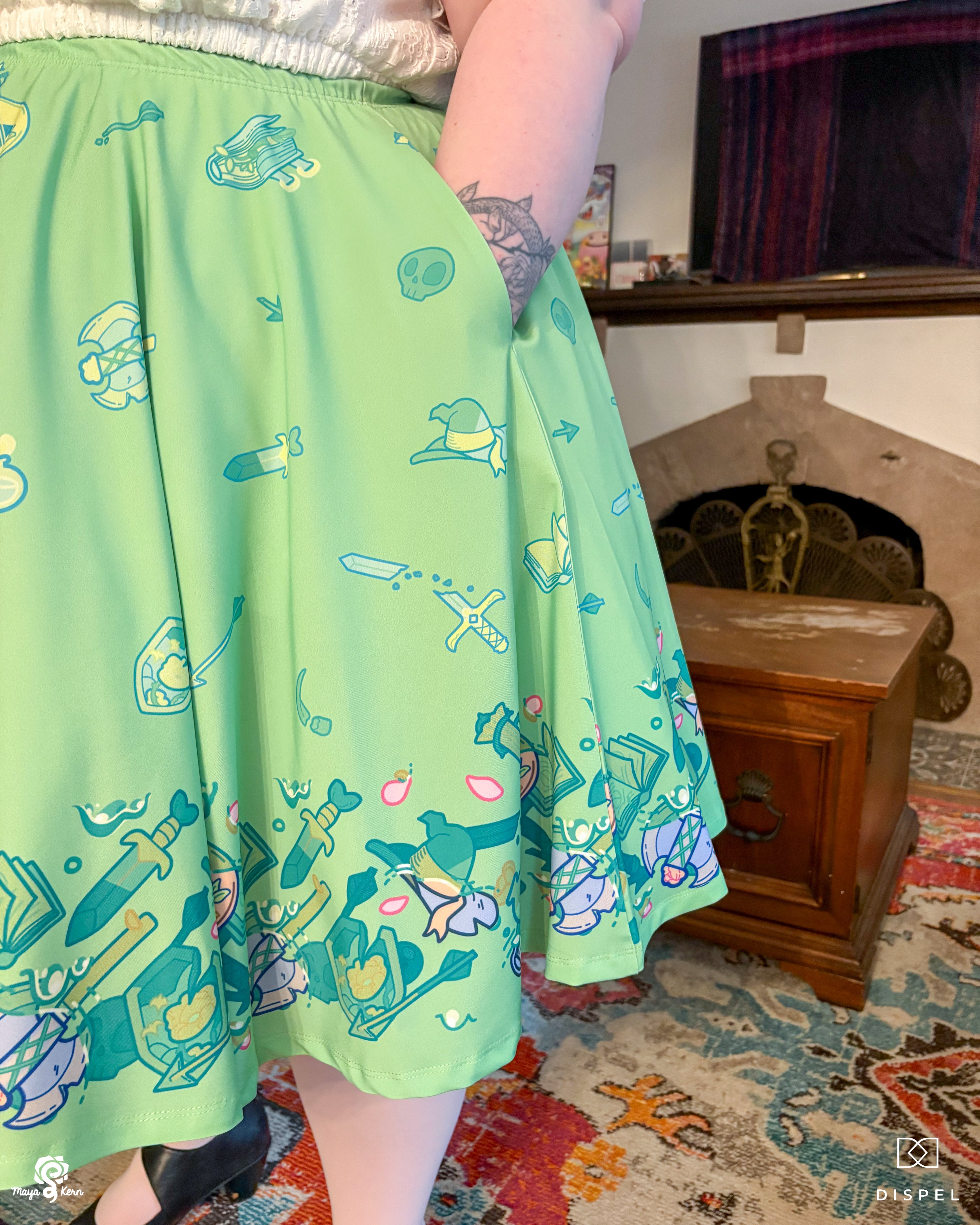 COLLAB: Dispel Dice Gelatenous Cube Midi Skirt