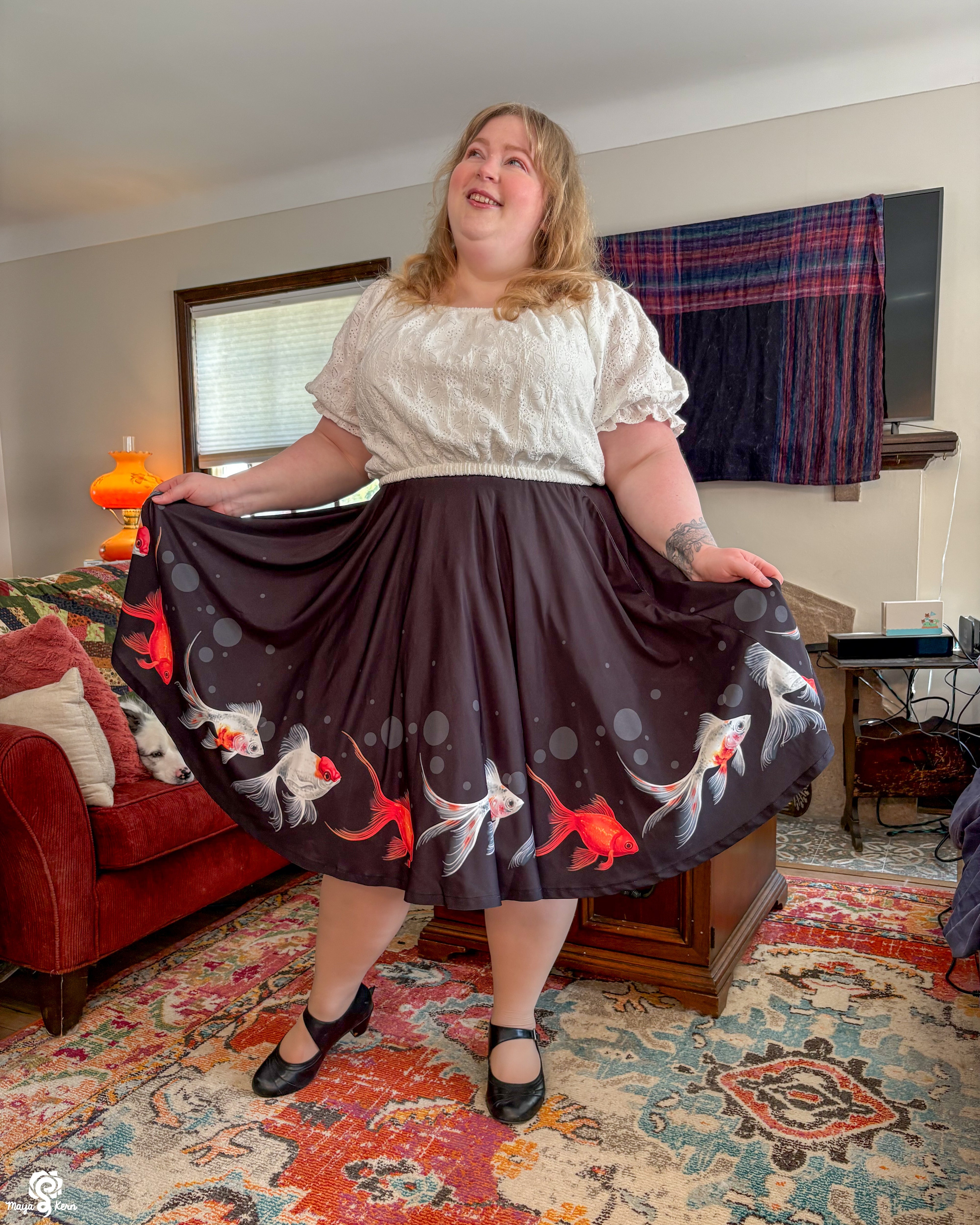 Goldfish Midi Skirt
