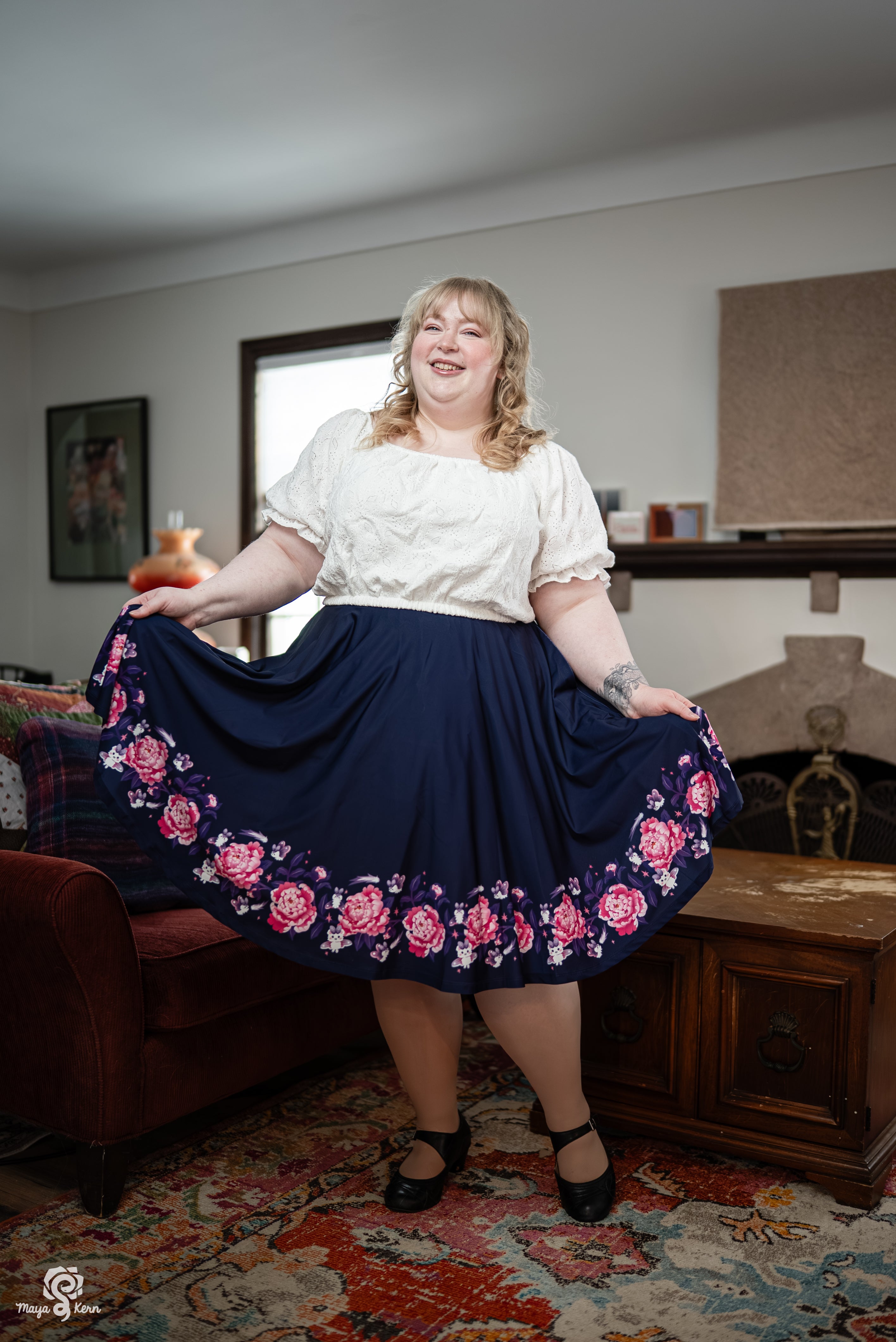 COLLAB: Lumichee — Mouse Moth Midi Skirt