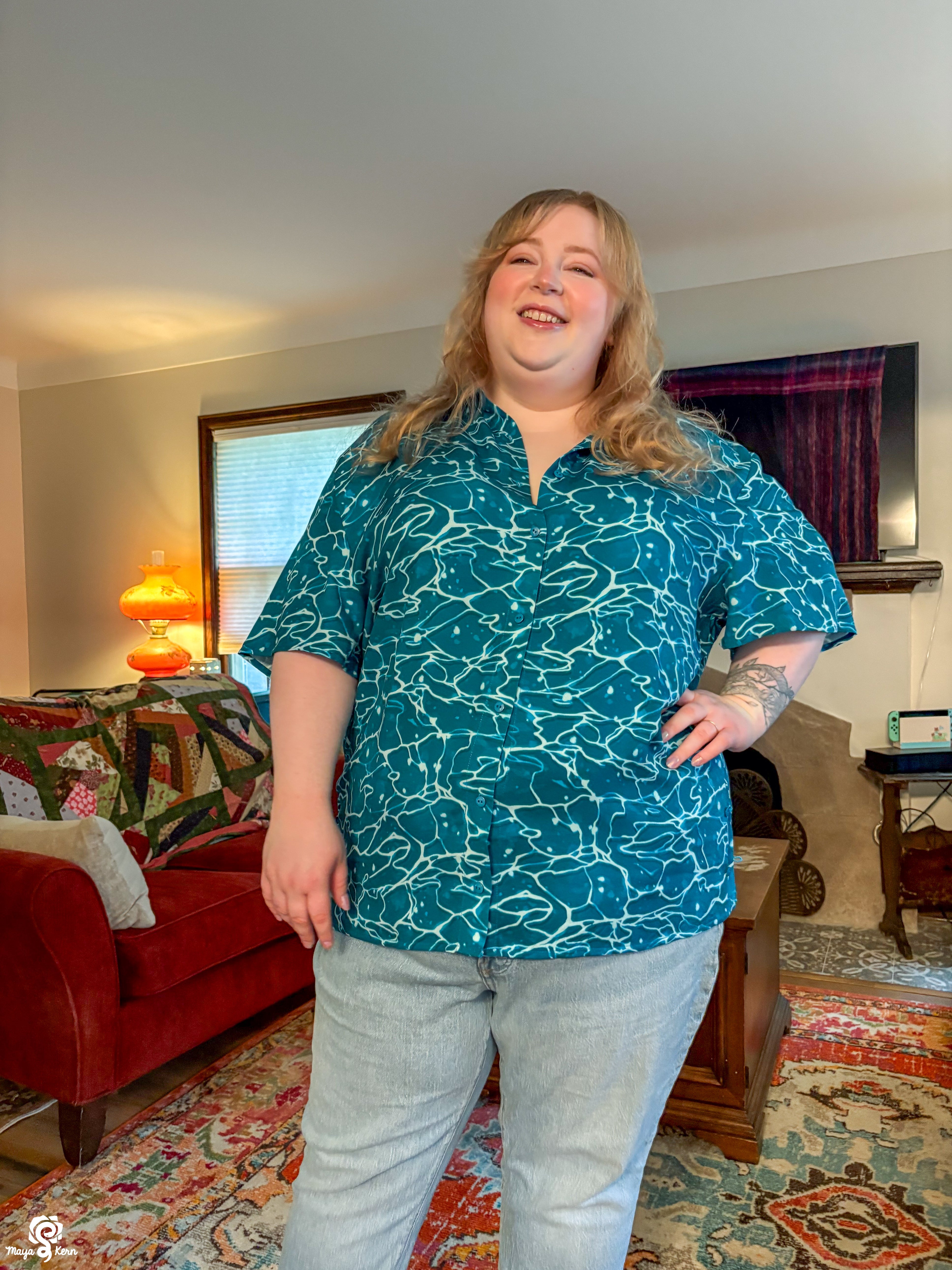 Ocean Button Up Shirt