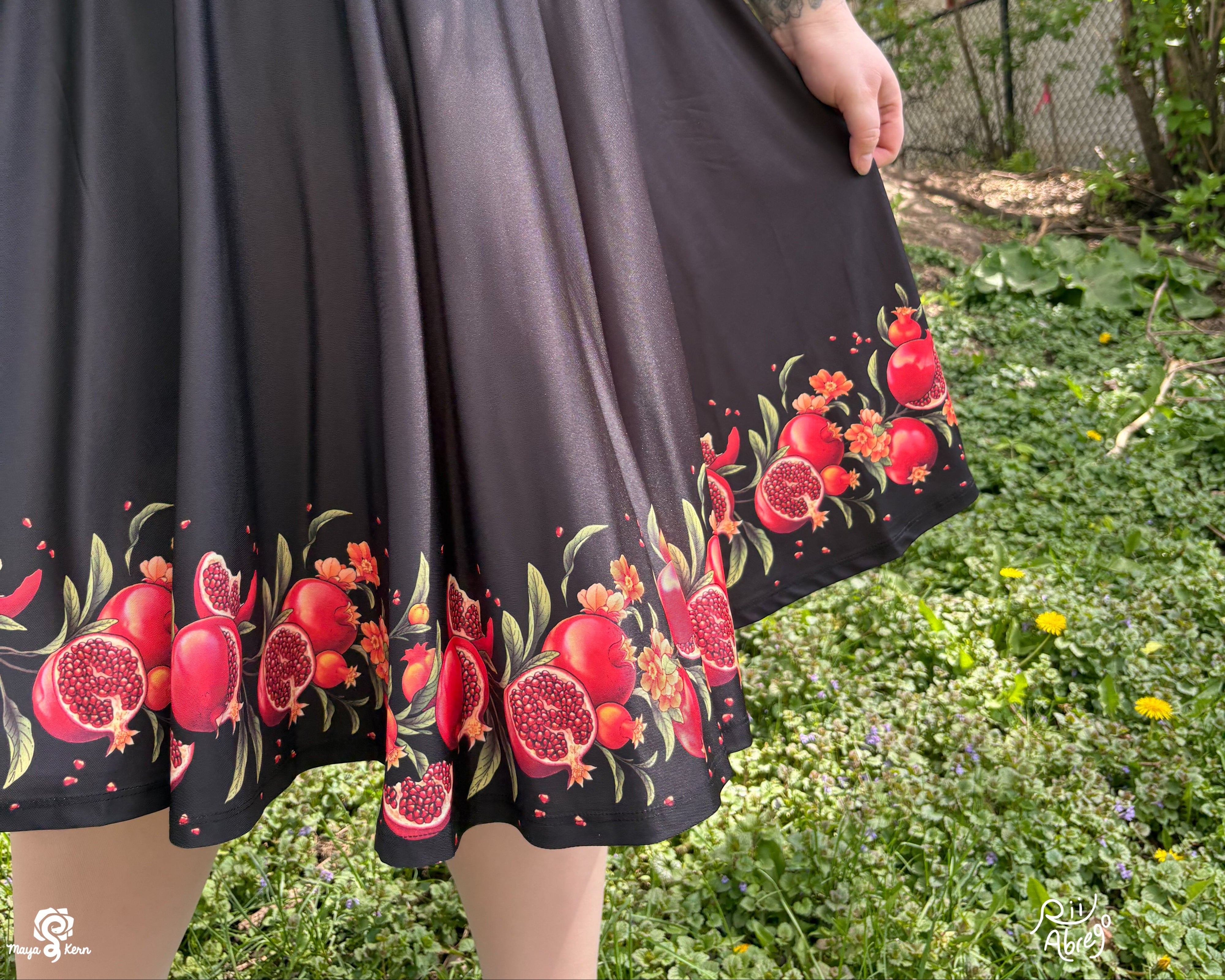 COLLAB: Rii Abrego Pomegranate Circle Skirt