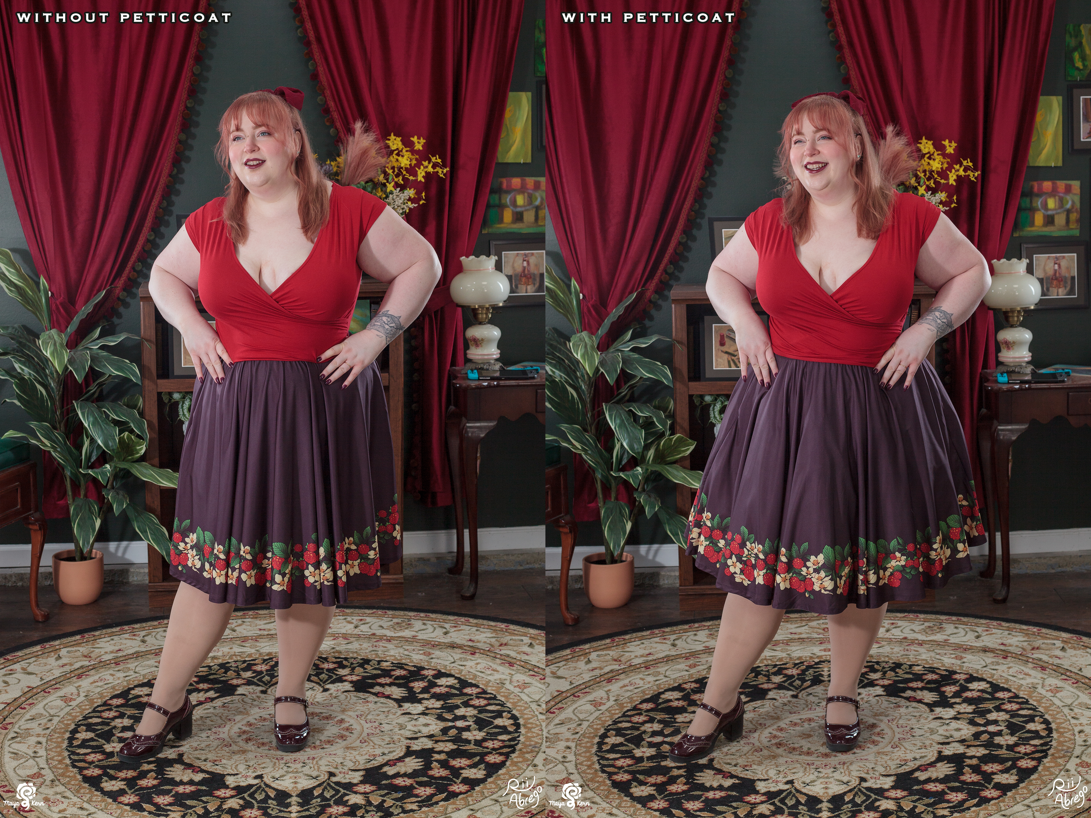 Black Petticoat Midi Skirt