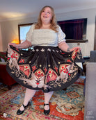 COLLAB: Dispel Dice Be Not Afraid Midi Skirt