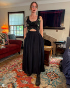 [PREORDER] Hiss Latte Cotton Pleated Maxi Skirt