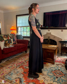 [PREORDER] Black Cotton Pleated Maxi Skirt