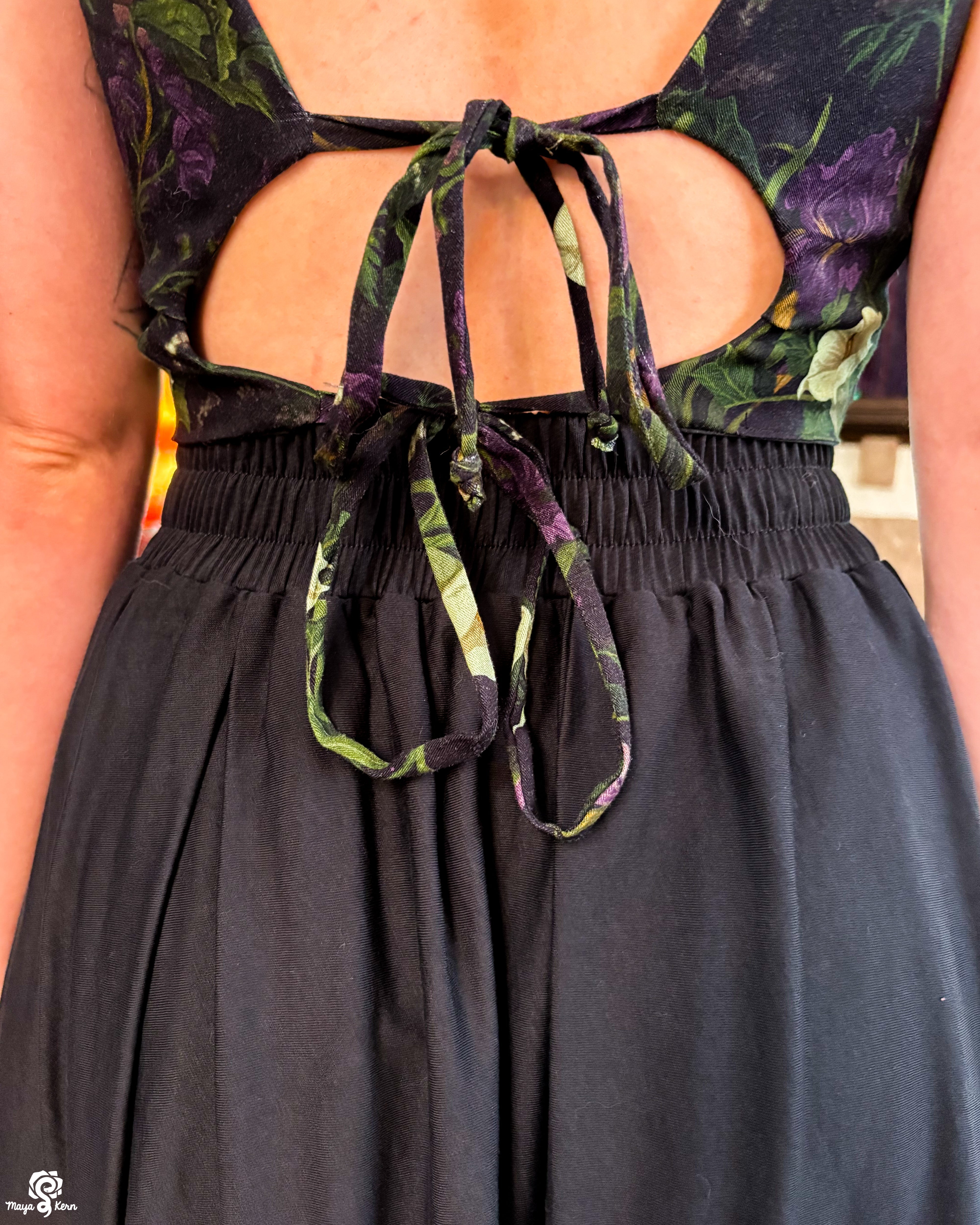 [PREORDER] Black Cotton Pleated Maxi Skirt