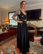 [PREORDER] Black Cotton Pleated Maxi Skirt