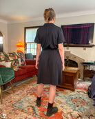[PREORDER] Black Cotton Button-Up Dress