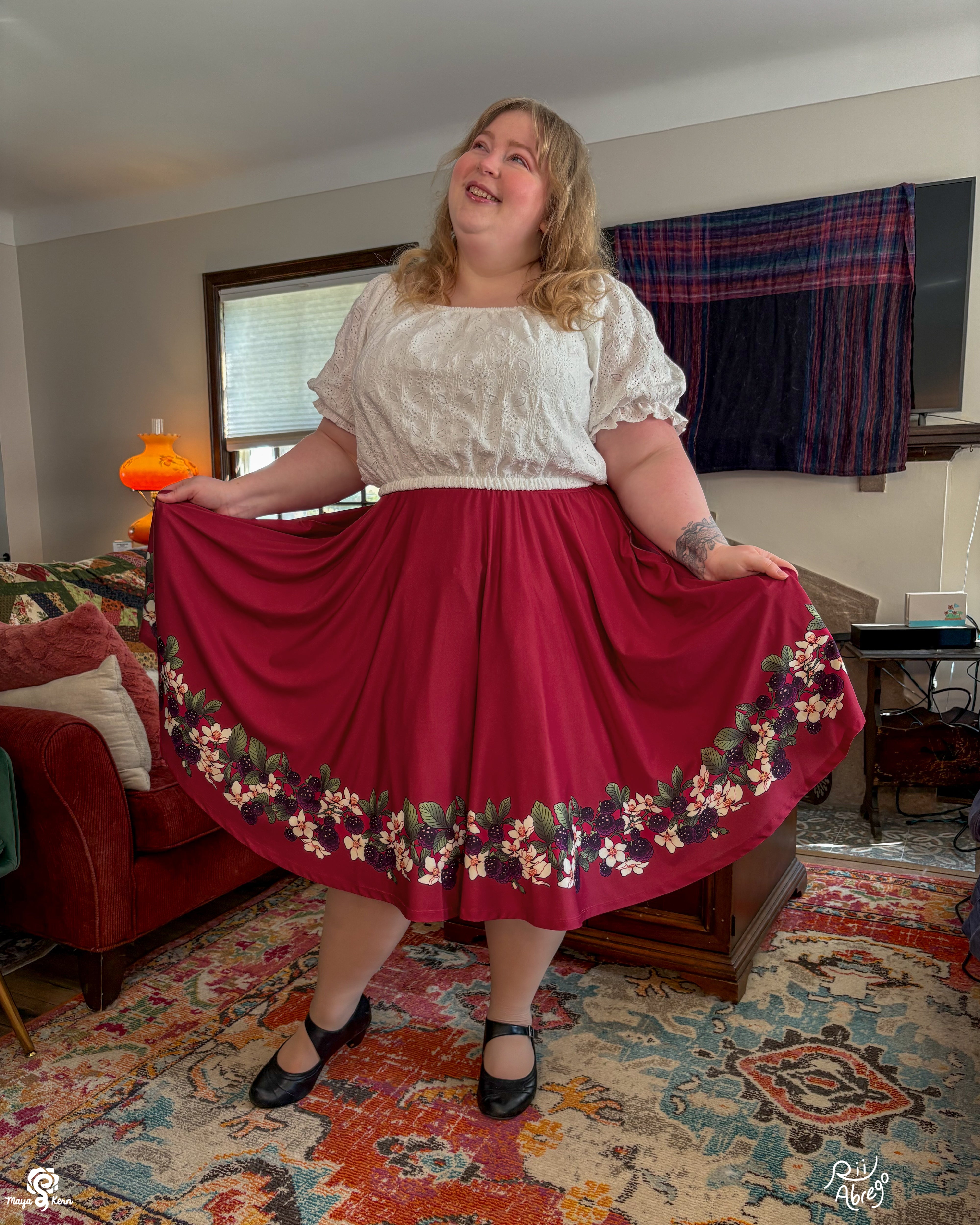 COLLAB: Rii Abrego Blackberry Midi Skirt