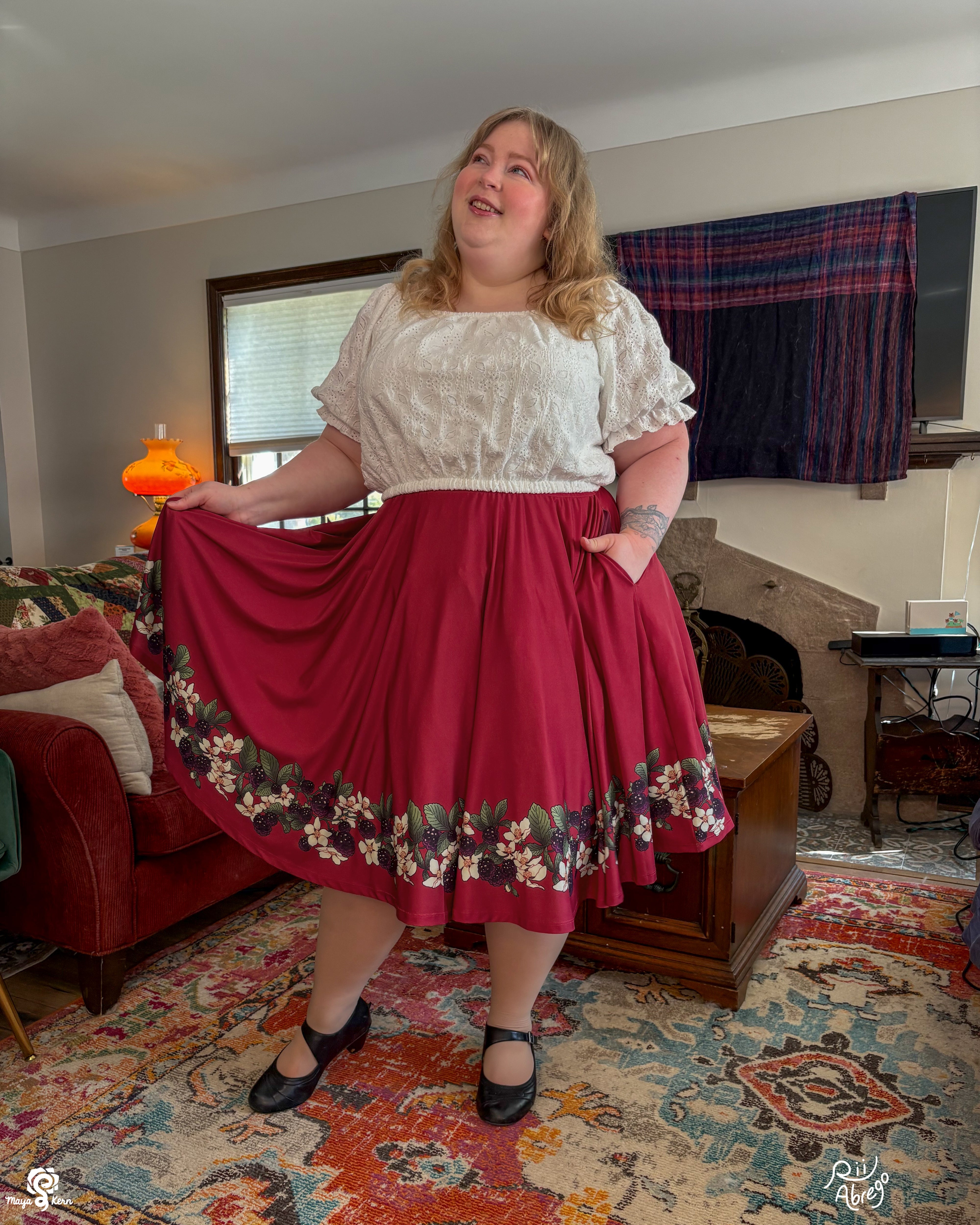 COLLAB: Rii Abrego Blackberry Midi Skirt