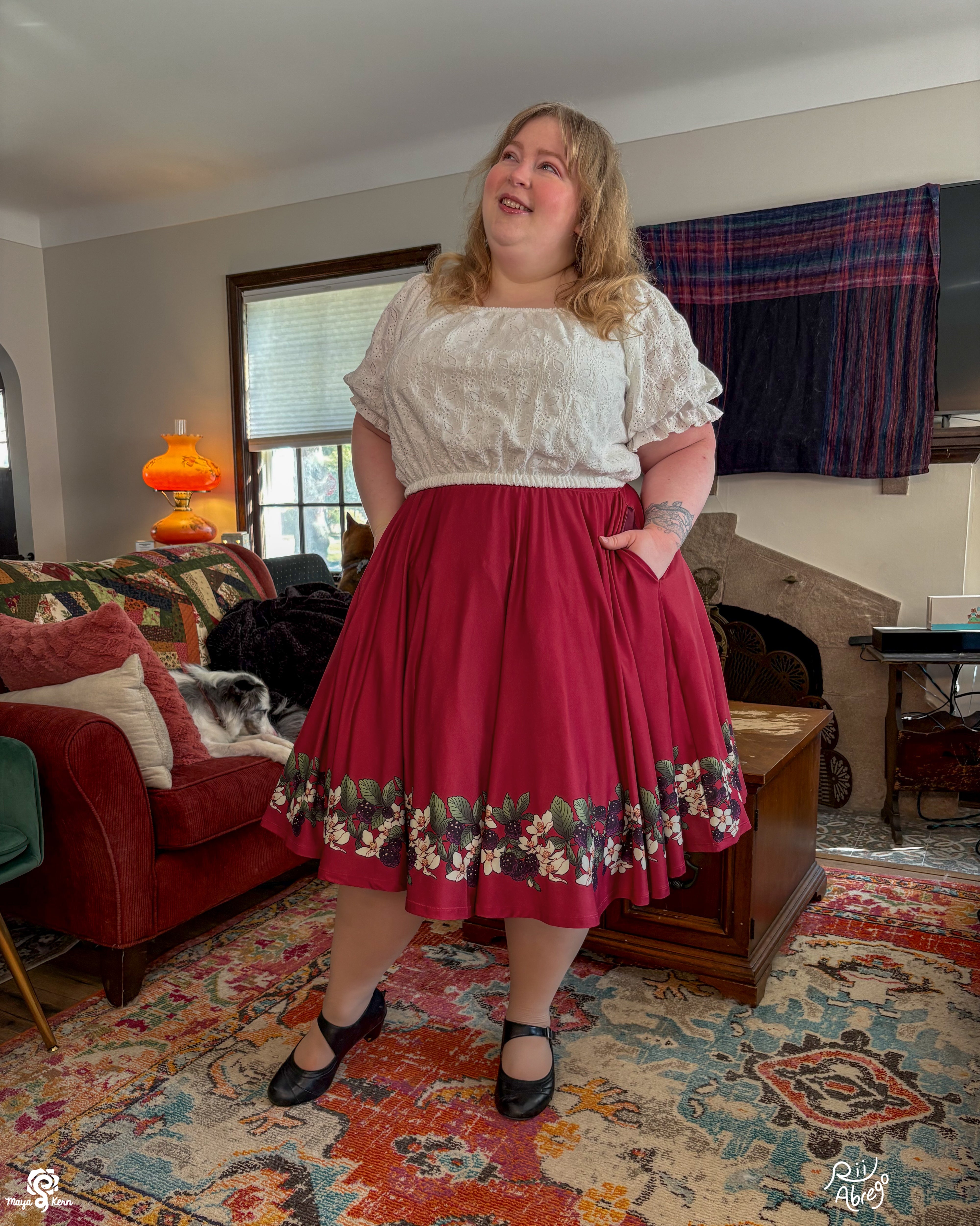 COLLAB: Rii Abrego Blackberry Midi Skirt