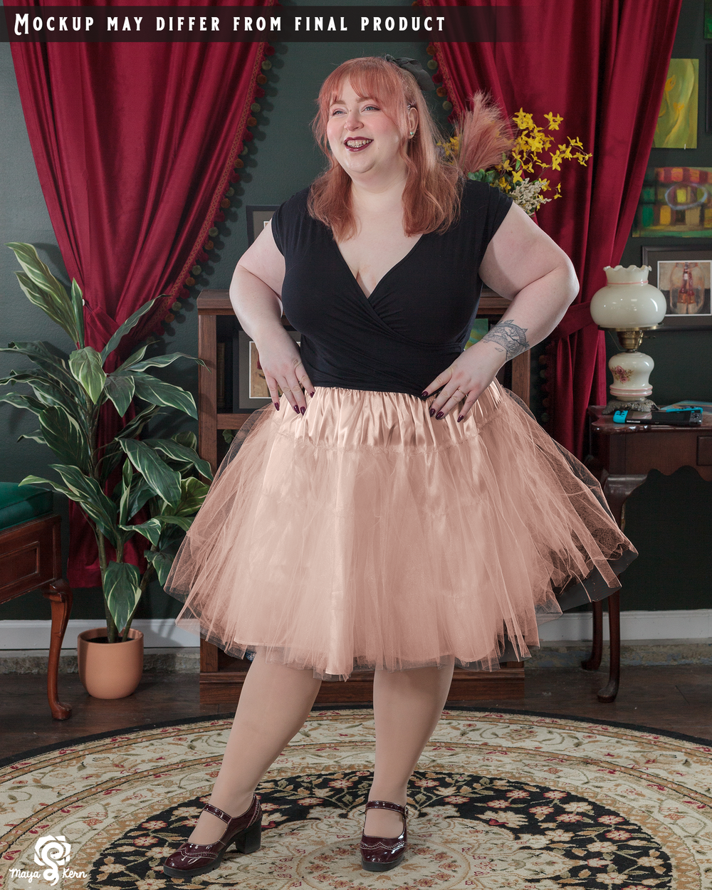 Meringue Petticoat Midi Skirt