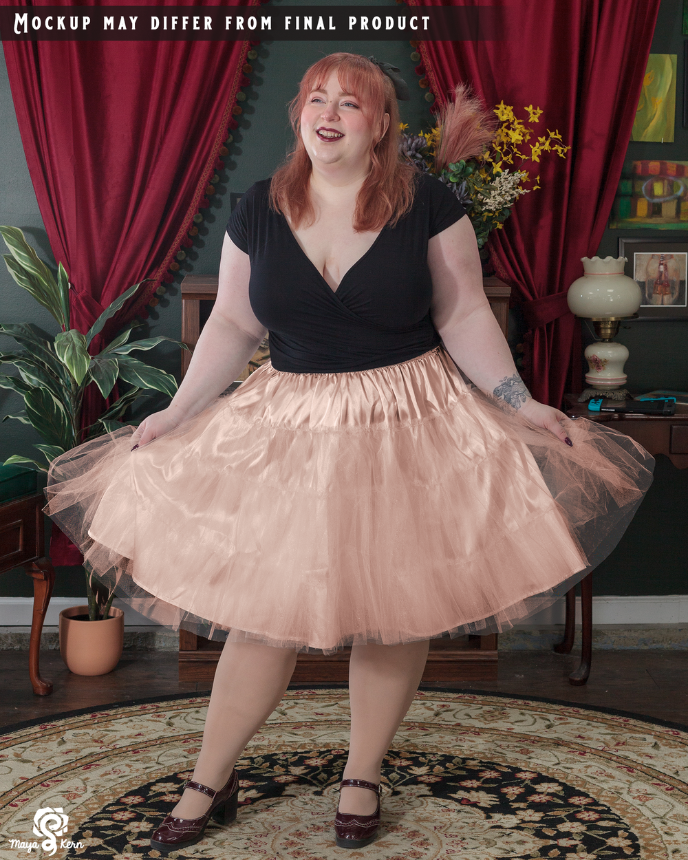 Meringue Petticoat Midi Skirt