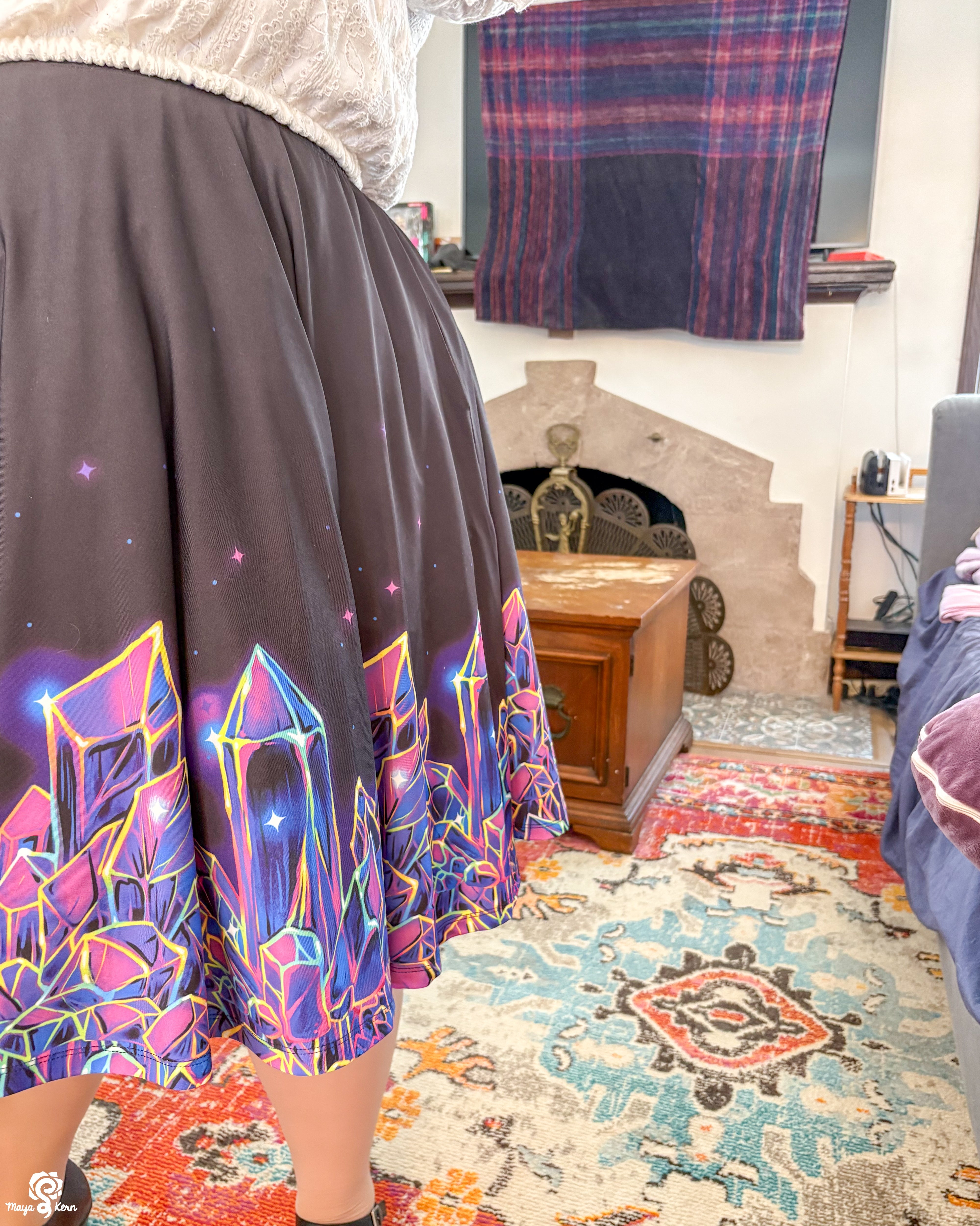 Crystal Cluster Midi Skirt