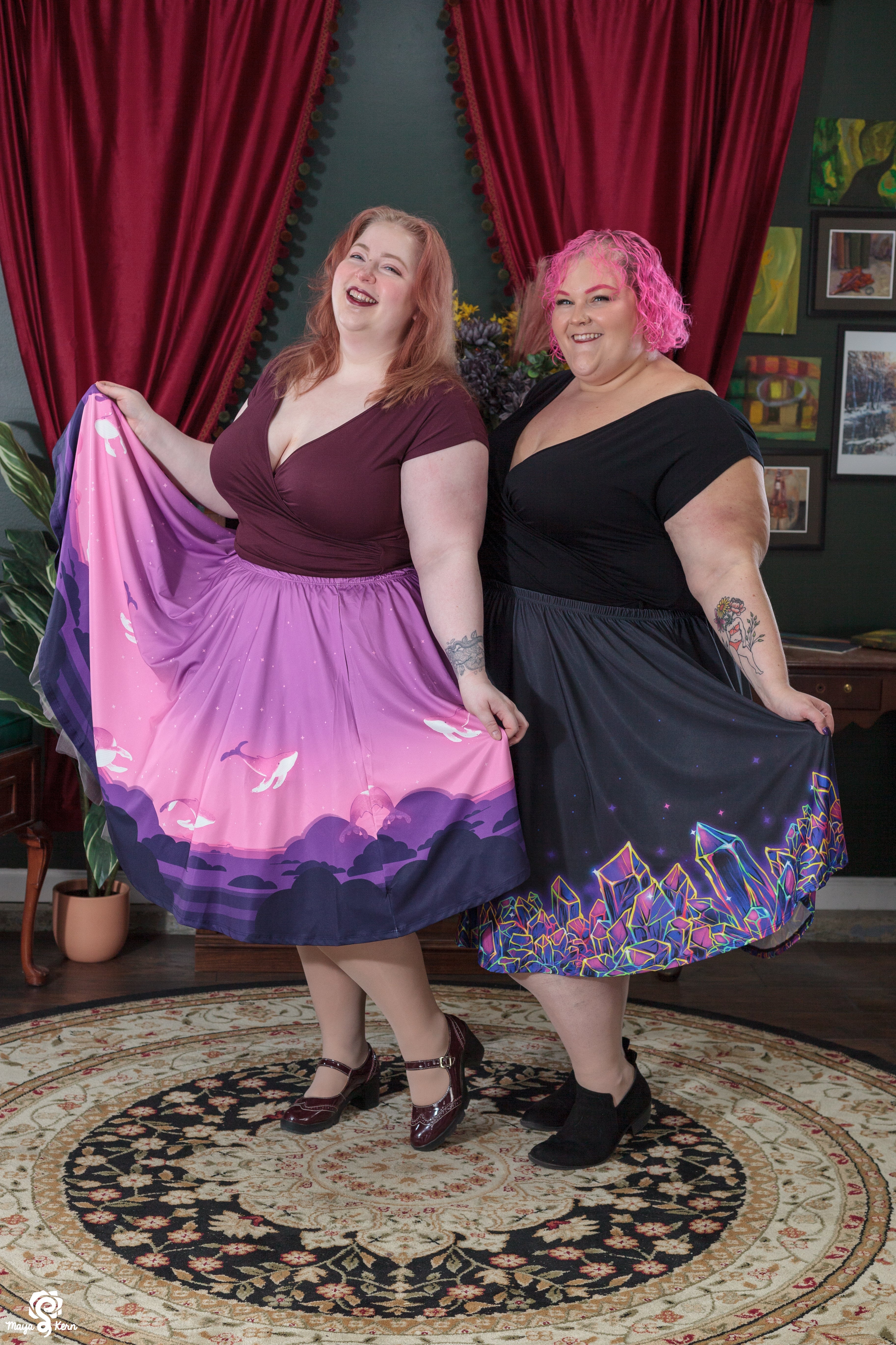 Crystal Cluster Midi Skirt