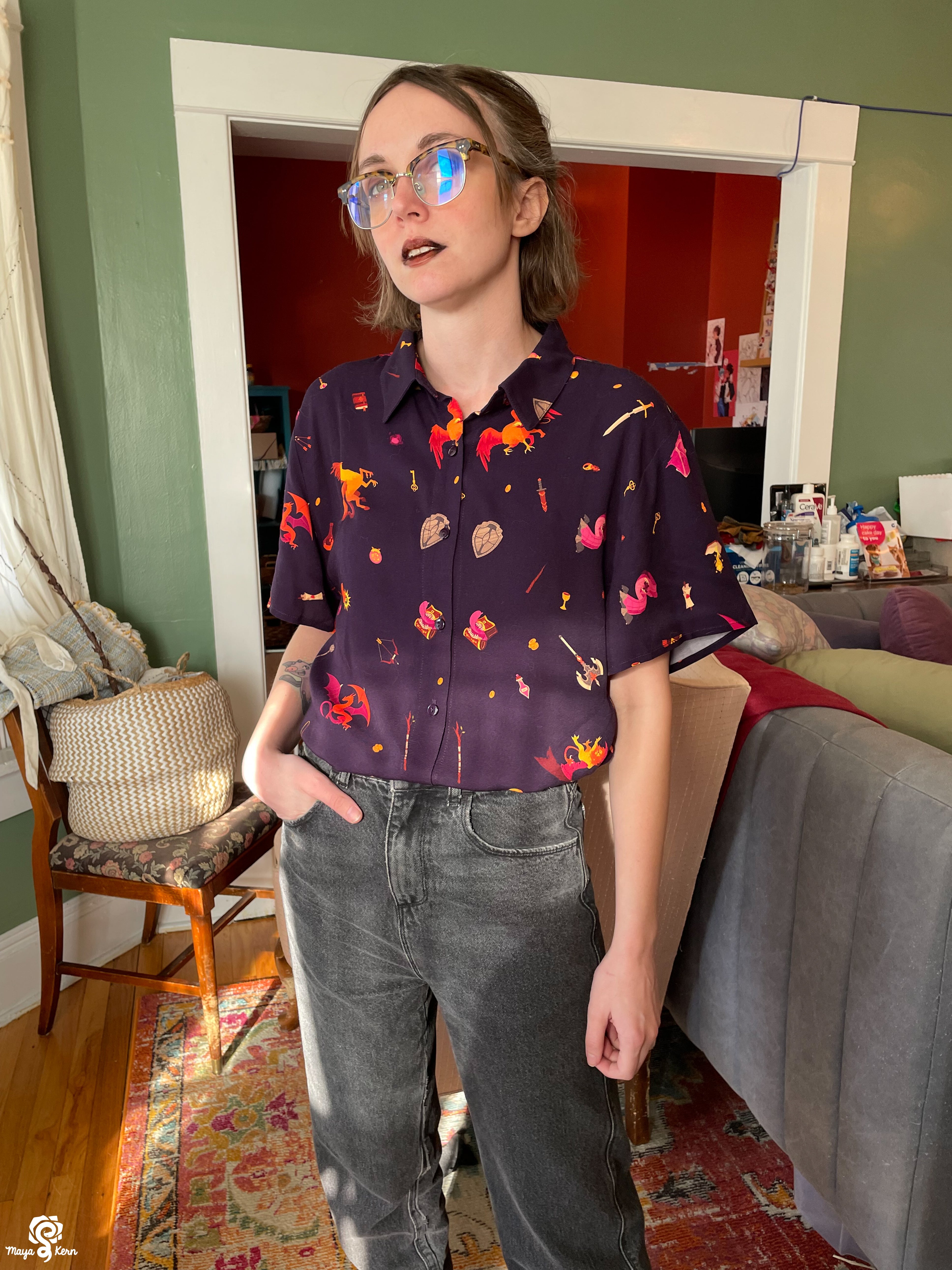 [PREORDER] Dungeon Delver Cotton Button-Up Shirt