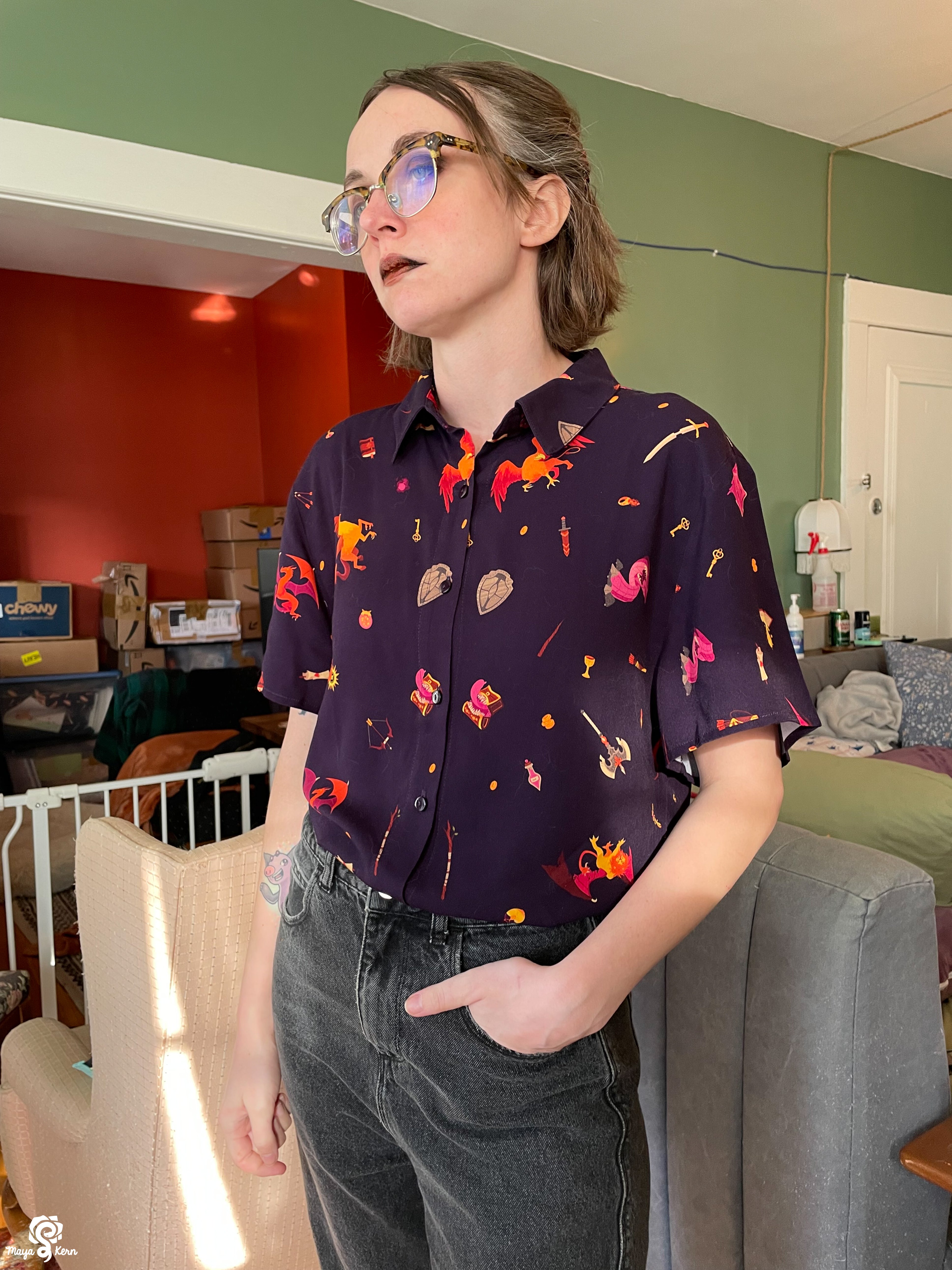 [PREORDER] Dungeon Delver Cotton Button-Up Shirt