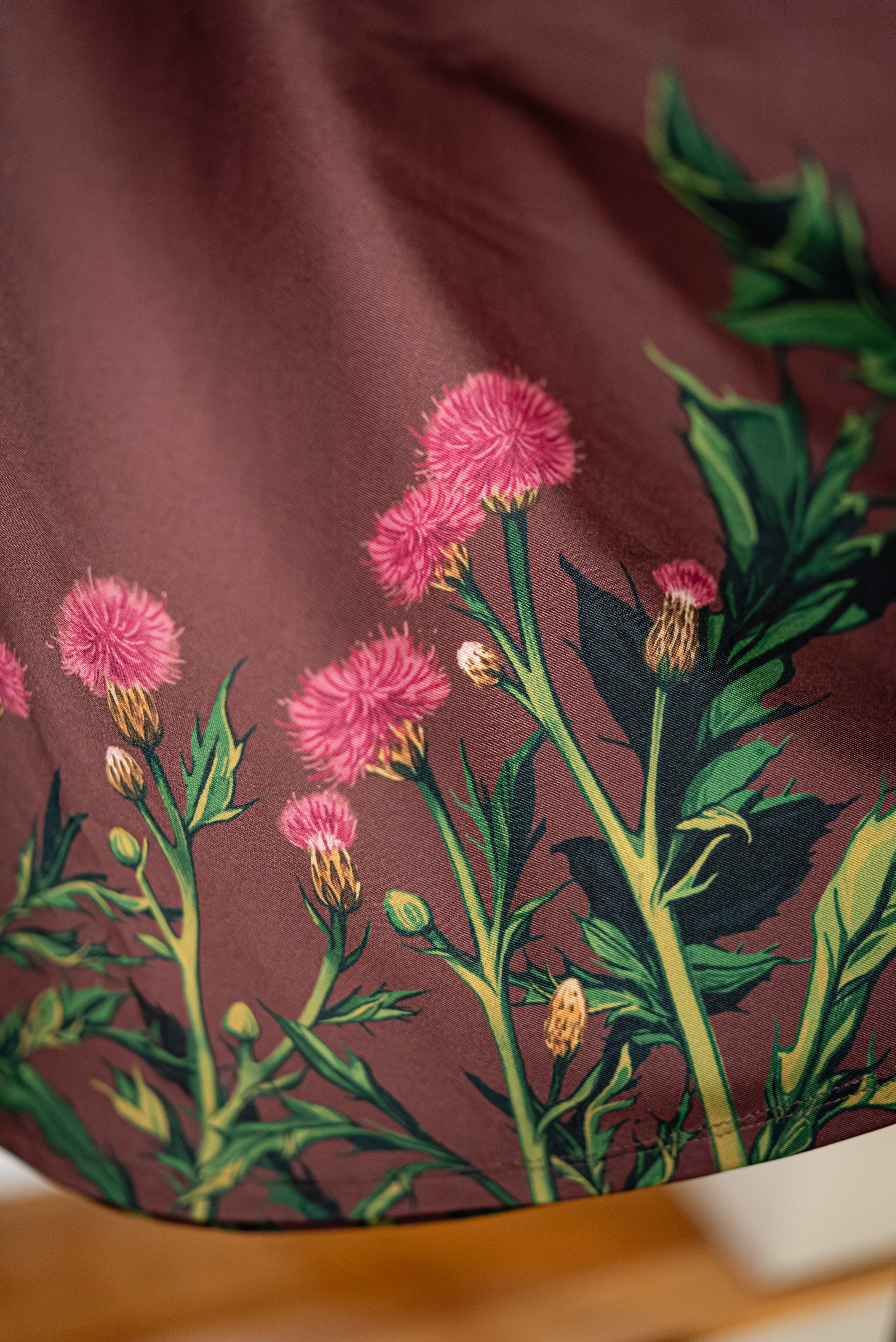 Thistles (Dark) Midi Skirt