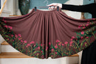 Thistles (Dark) Midi Skirt