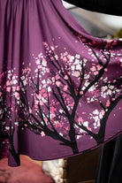 Cherry Tree (Purple) Midi Skirt