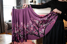 Cherry Tree (Purple) Midi Skirt