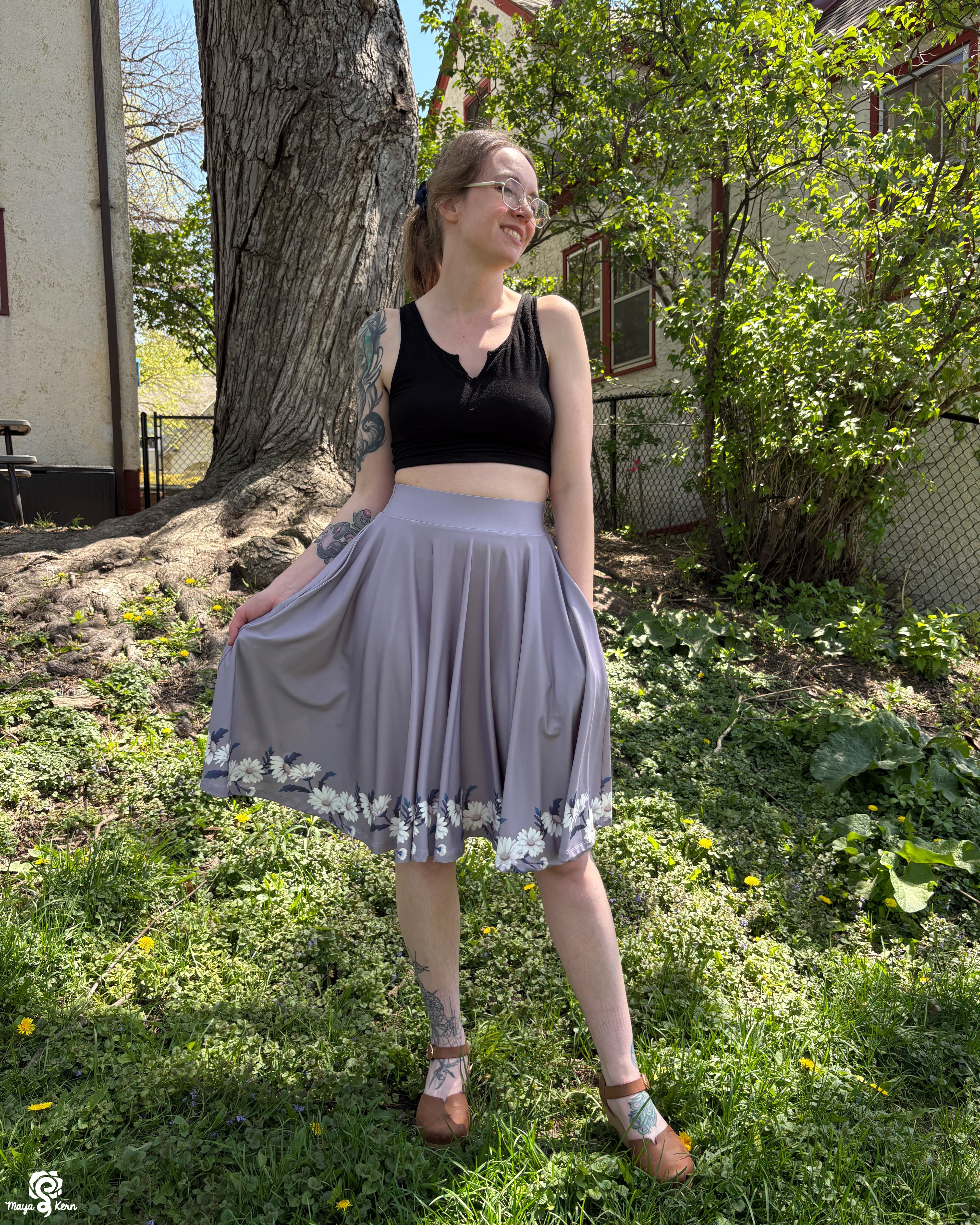 Daisies Circle Skirt